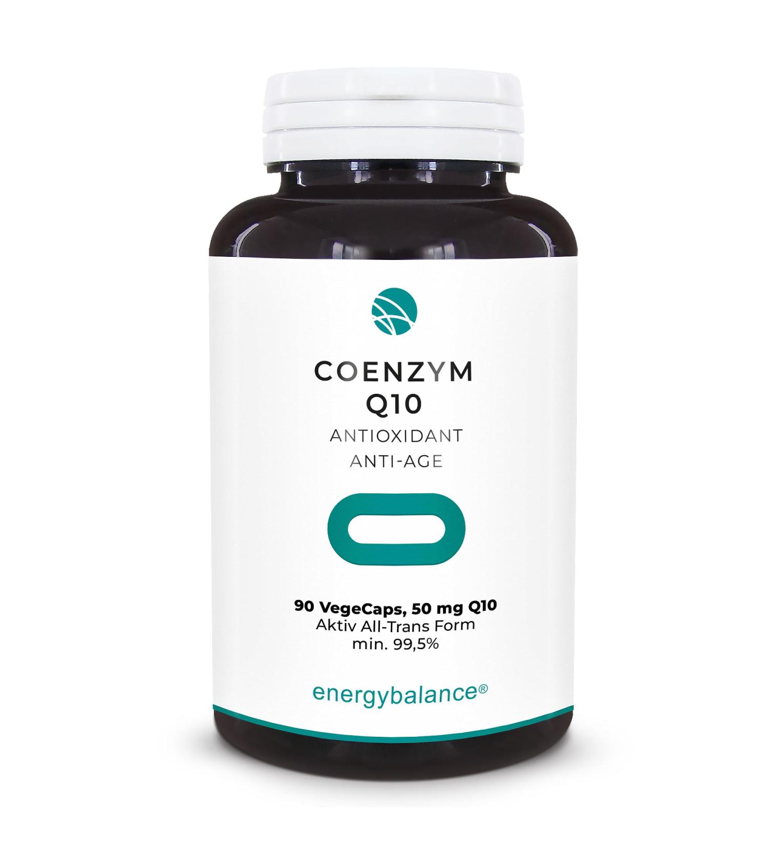 EnergyBalance Coenzyme Q10 Antioxidant 30 mg Active Form All-Trans High Dosed Vegan Gluten Free Non-GMO Quality Product from EnergyBalance Switzerland 90 VegeCaps