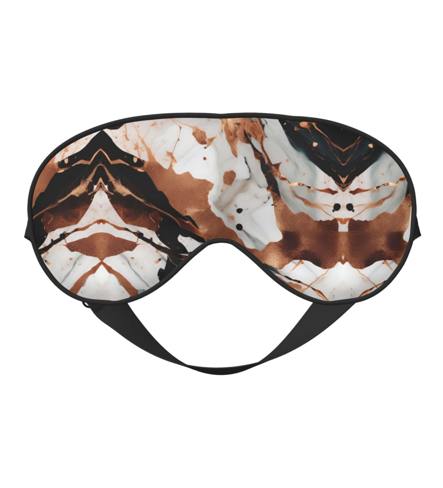 SSIMOO Marble Texture Copper Splatter Print Eye Mask | Ultra-Soft Light-Blocking for Restful Sleep | International Shipping - Buy Online on GoSupps.com