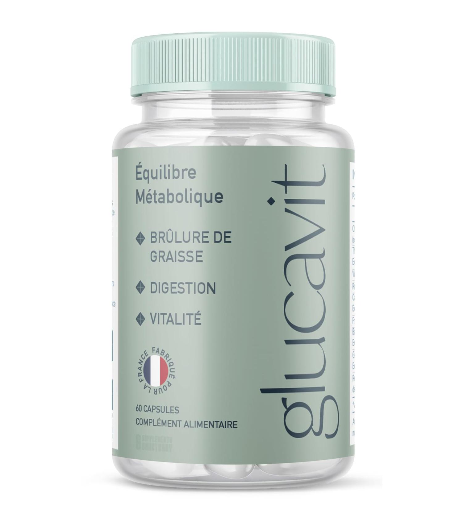 Glucavit quilibre M tabolique Compl ment Alimentaire V gan 60 Capsules Digestion et Vitalit  - Buy Online on GoSupps.com