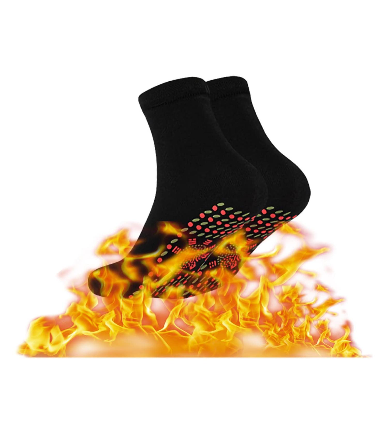 Turmaline Health Socks - Winter Warm Self-Heating Cotton Socks for Outdoor & Hiking | Durable Comfortable Magnetic Massage Therapy - Buy Online on GoSupps.com