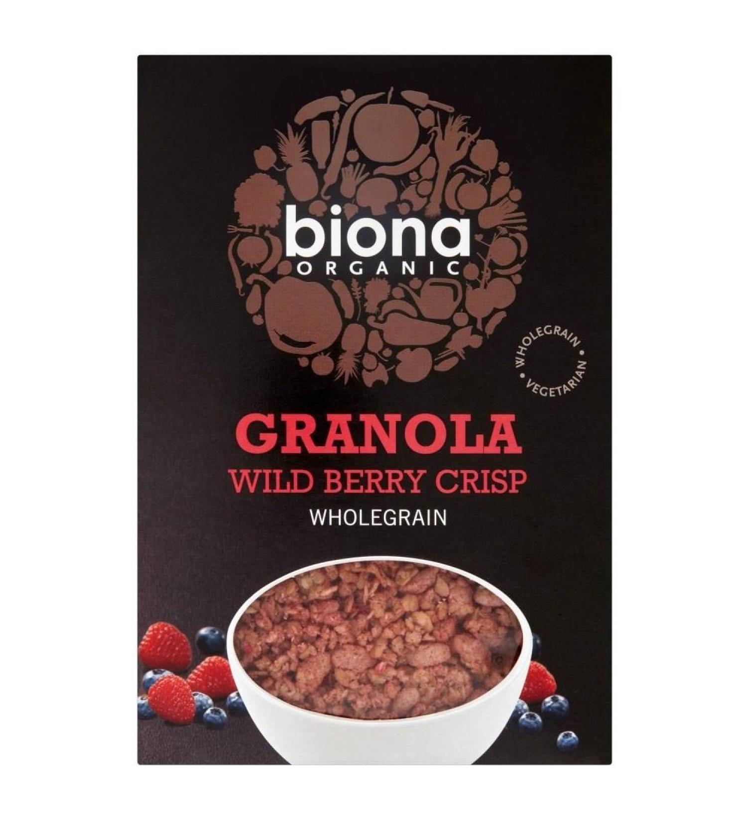 Biona organique sauvage Berry Crispy Granola (375g) - Paquet de 6