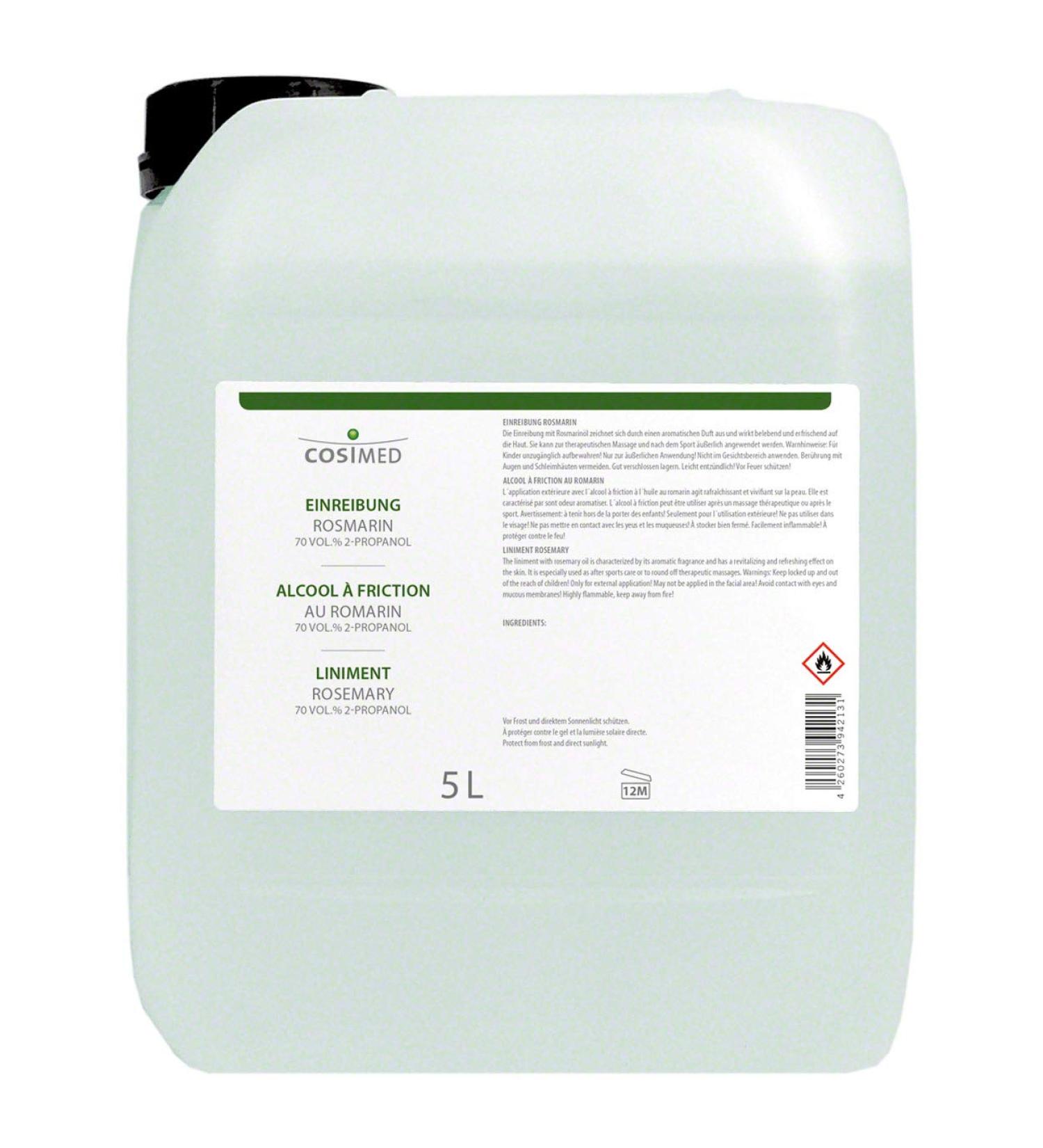 CosiMed Rub Rosemary 70% IPA - 5L Pack | Fast International Shipping - Buy Online on GoSupps.com