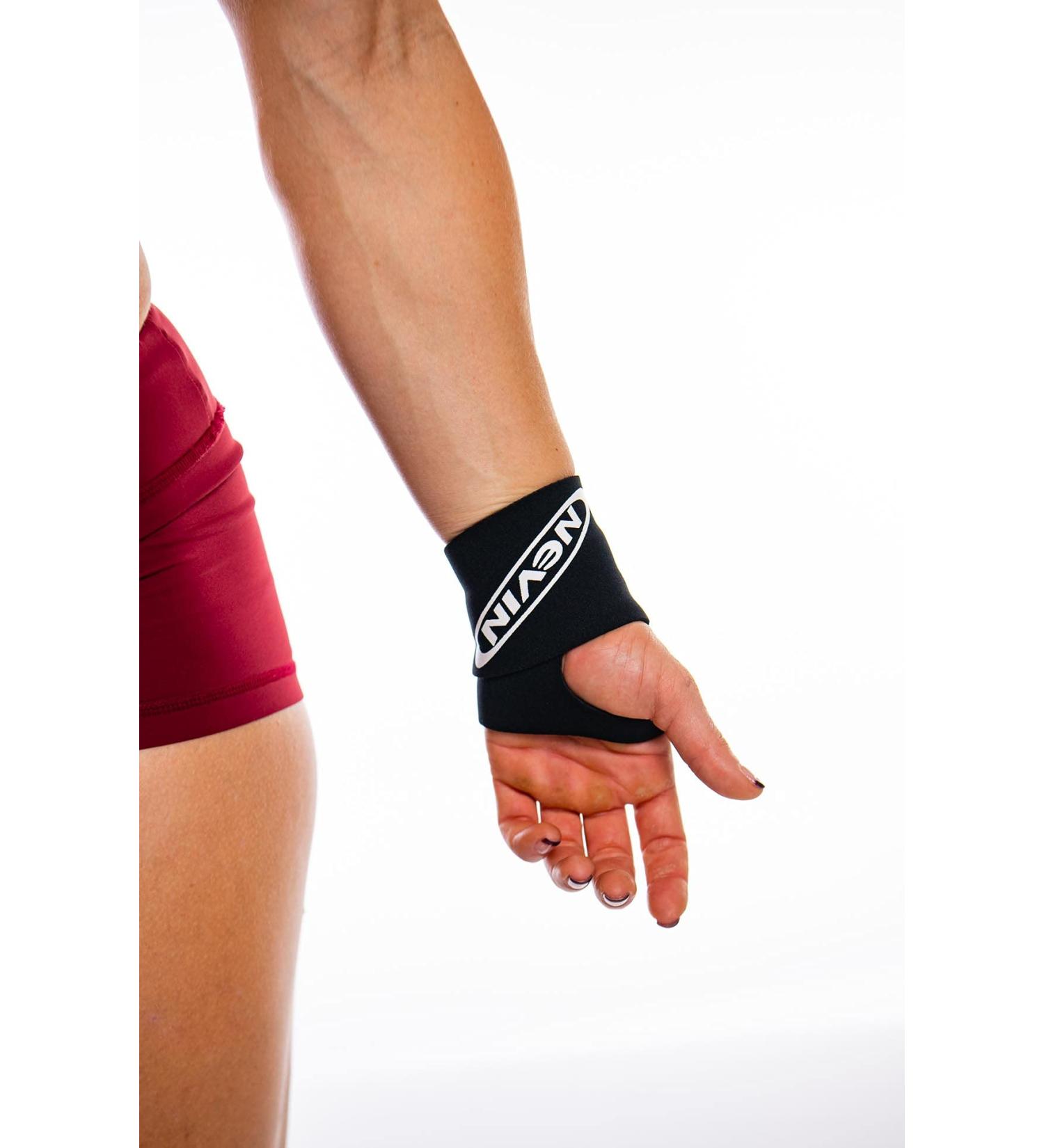 Nevin Neoprene Single Wrist Wrap (Gray) - Premium Support for Weightlifting & Sports | International Shipping Available - Buy Online on GoSupps.com
