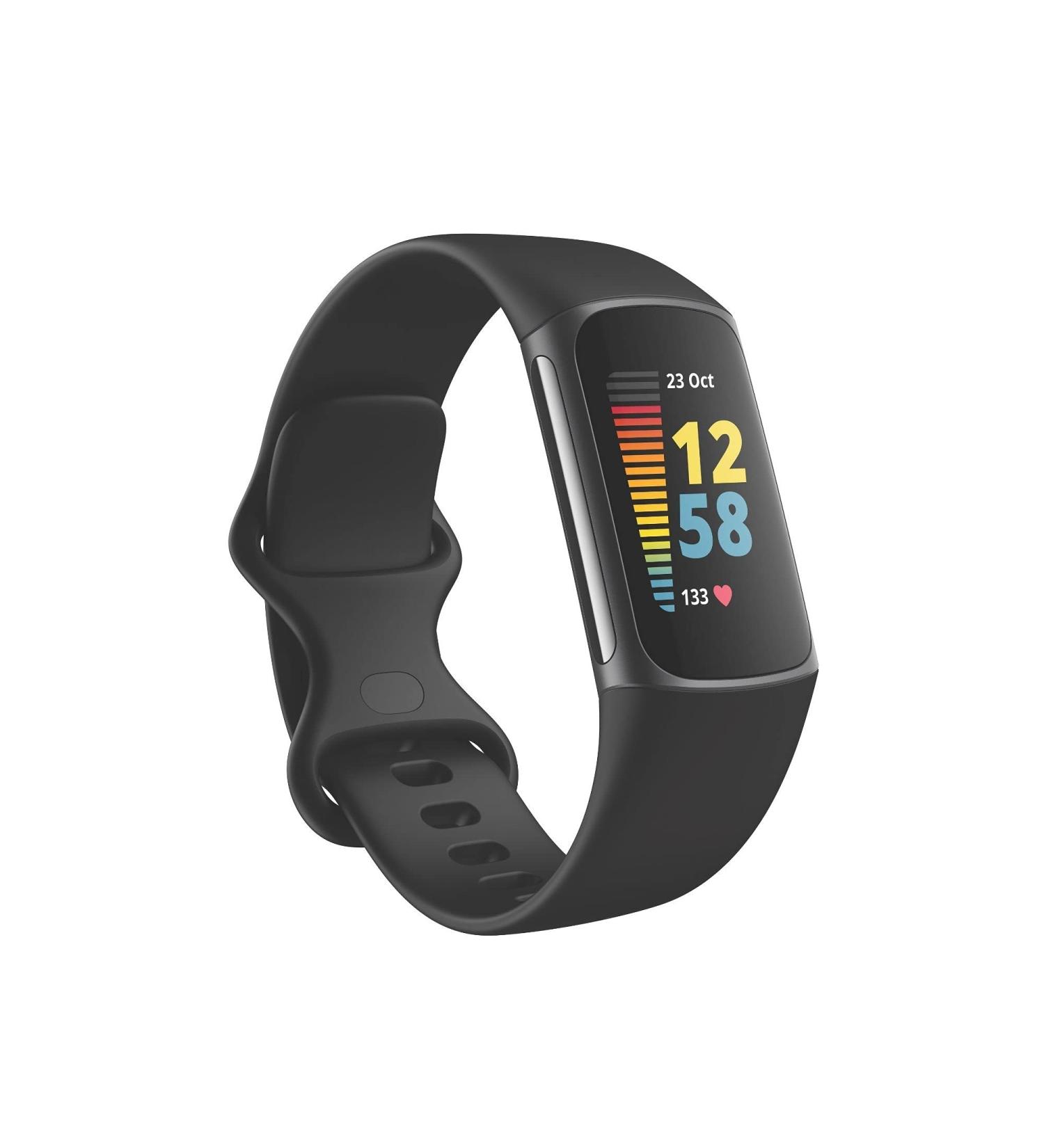 Fitbit Charge 5 Advanced Fitness & Health Tracker with Built-in GPS, Stress Management Tools, Sleep Tracking, 24/7 Heart Rate and More, Black/Graphite, One Size (S &L Bands Included) (Renewed) Graphite/Black - Buy Online on GoSupps.com