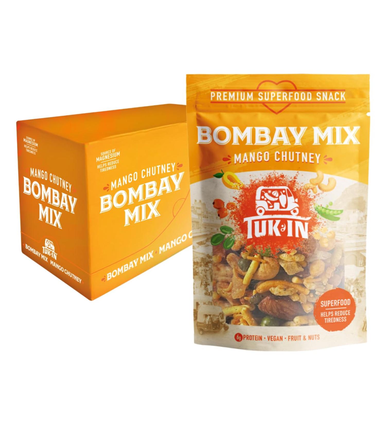 Mango Chutney Superfood Bombay Mix Case of 9 | Vegan Healthy Snack | Source of Magnesium - Buy Online on GoSupps.com