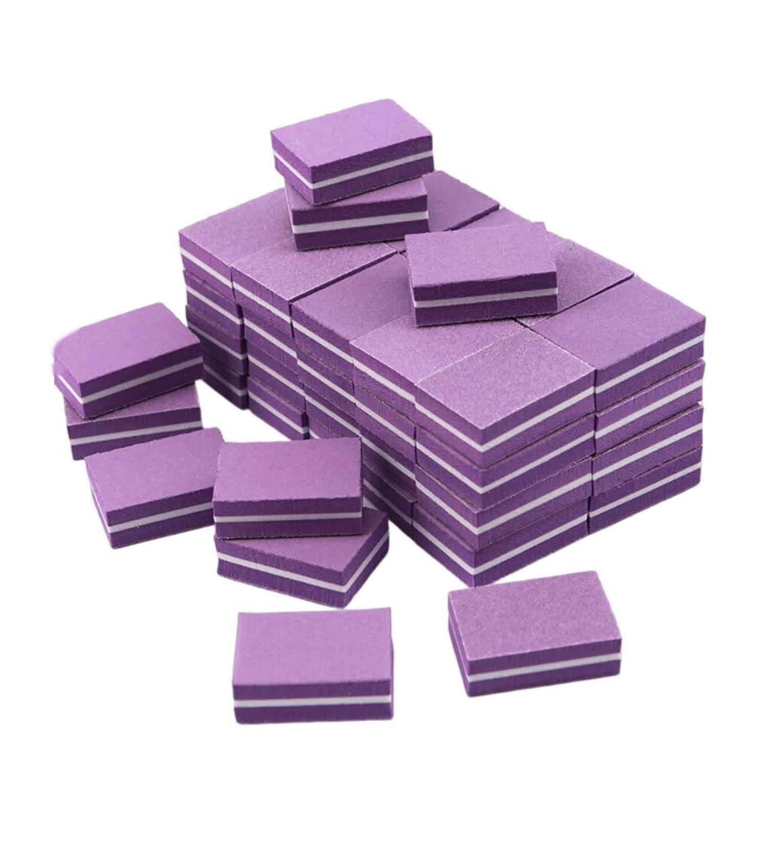 dijiusidy 50 Pieces Mini Buffing Files Block Manicure Colorful Sponge Nail Art Polishing Buffer Polish Tools Health Care Purple - Buy Online on GoSupps.com