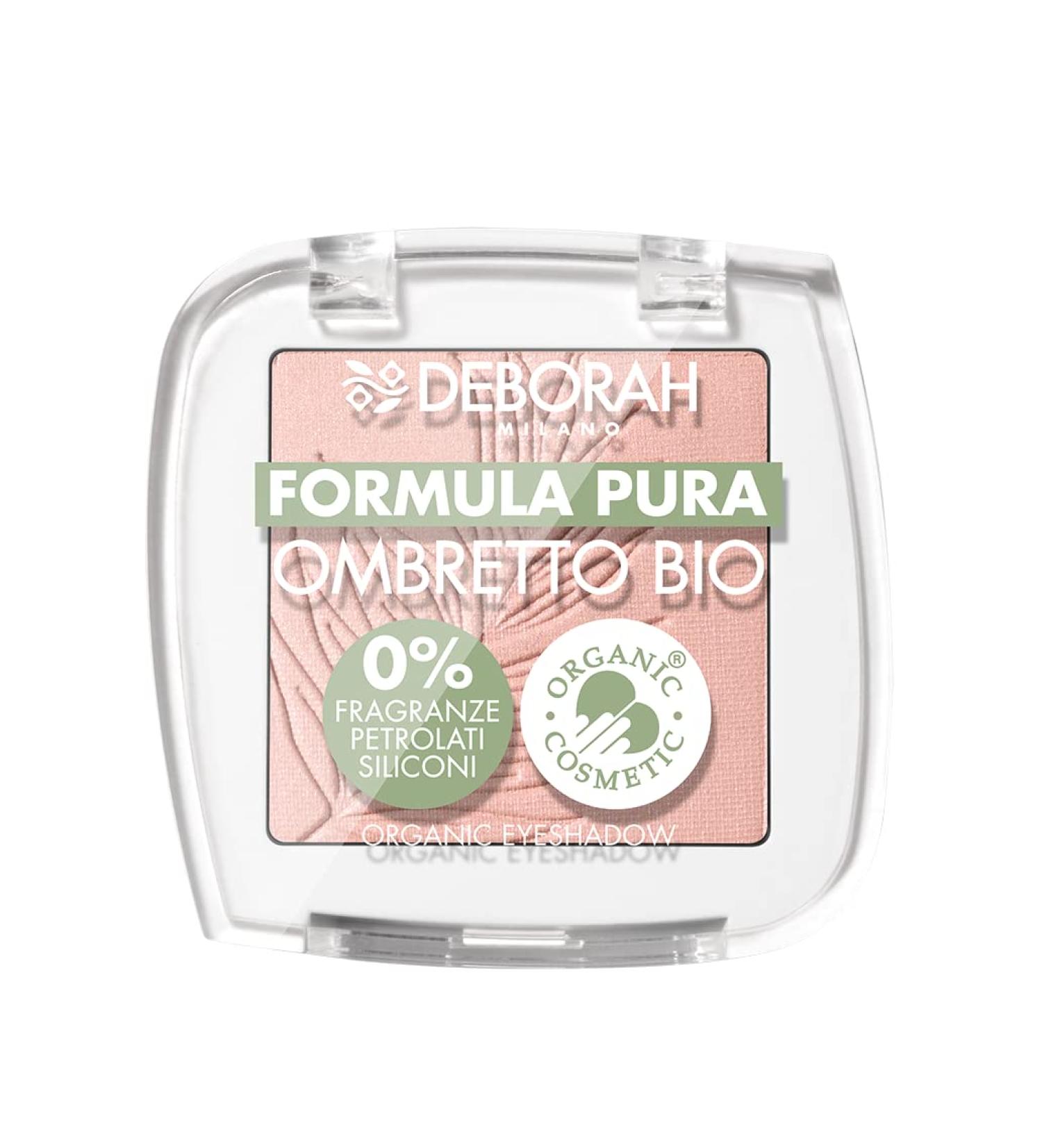  DEBORAH Deborah Mono Organic Pure Formula Eye Shadow Colour No. 03 Light Rose with ingredients 100% natural origin vegan and animal friendly - Buy Online on GoSupps.com