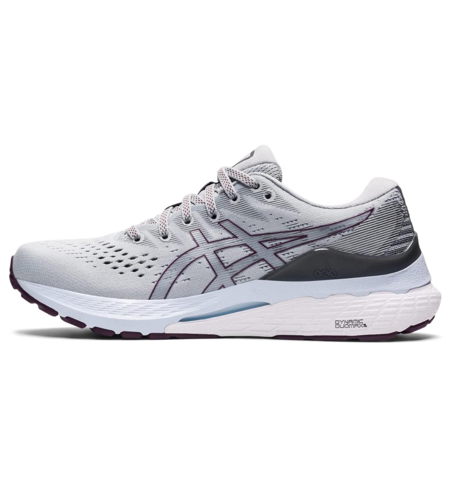 ASICS Women's Gel-Kayano 28 Running Shoes 9 Piedmont Grey/Deep Plum - Buy Online on GoSupps.com