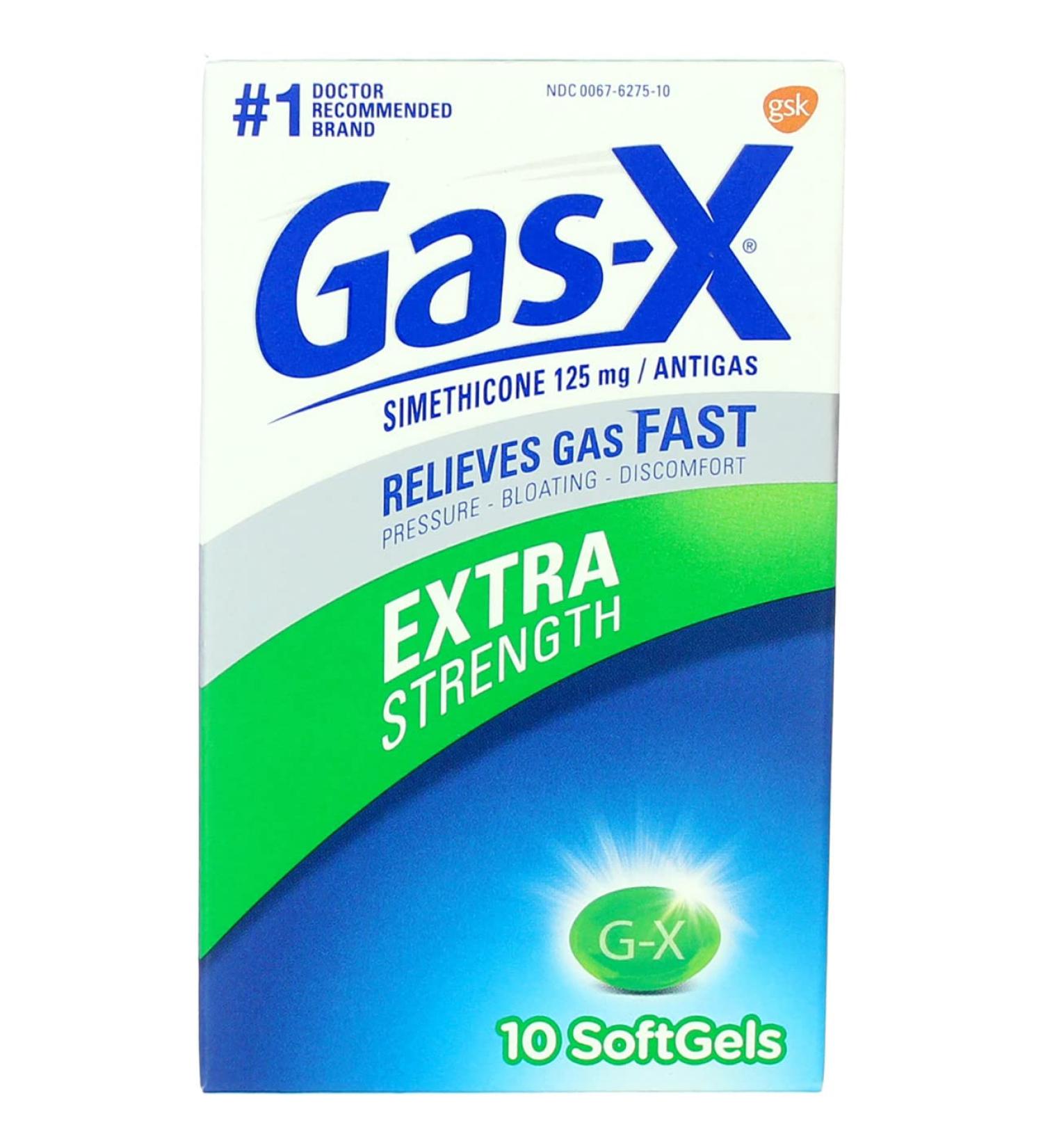 Novartis Gas-X Extra Strength Antigas Softgels - Fast Relief for Gas - 10 Count - Buy Online on GoSupps.com