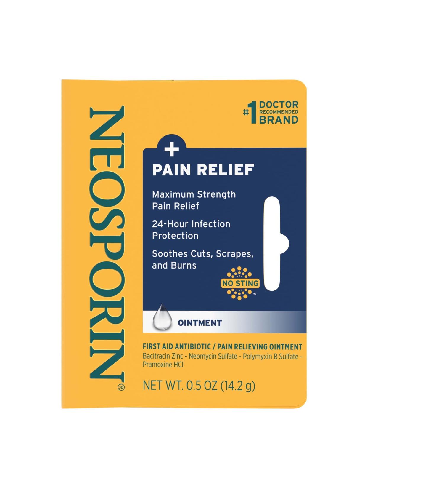 Neosporin Maximum-Strength Pain Relief Ointment - 24-Hour Infection Protection - Buy Online on GoSupps.com