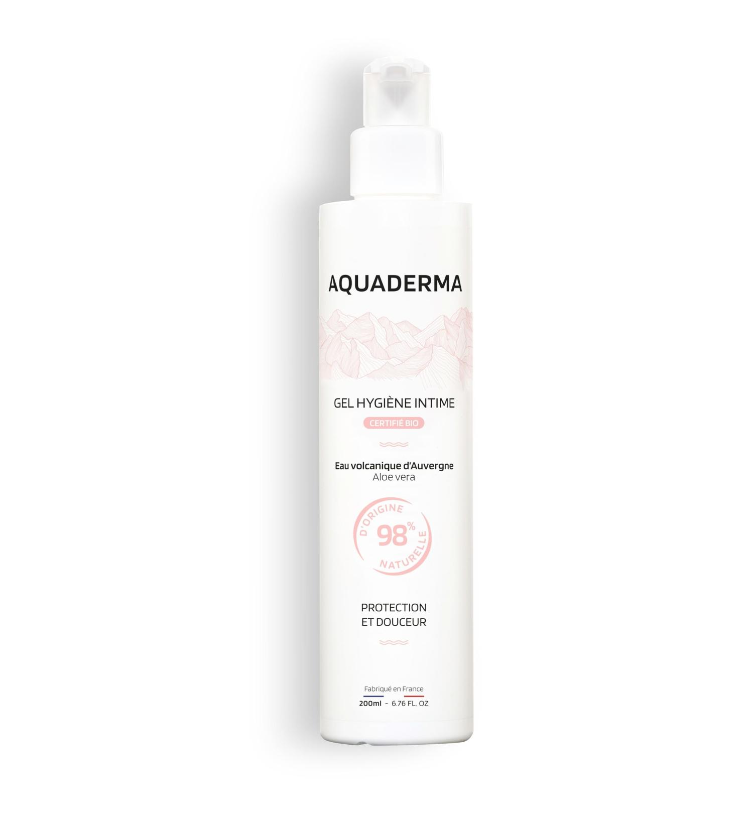  Aquaderma Organic Aloe Vera & Volcanic Water Intimate Cleansing Gel 200 ml - 98% Natural Origin & Made in France - Gentle Cleaning & Durable Comfort - Sensitive Skin - Buy Online on GoSupps.com