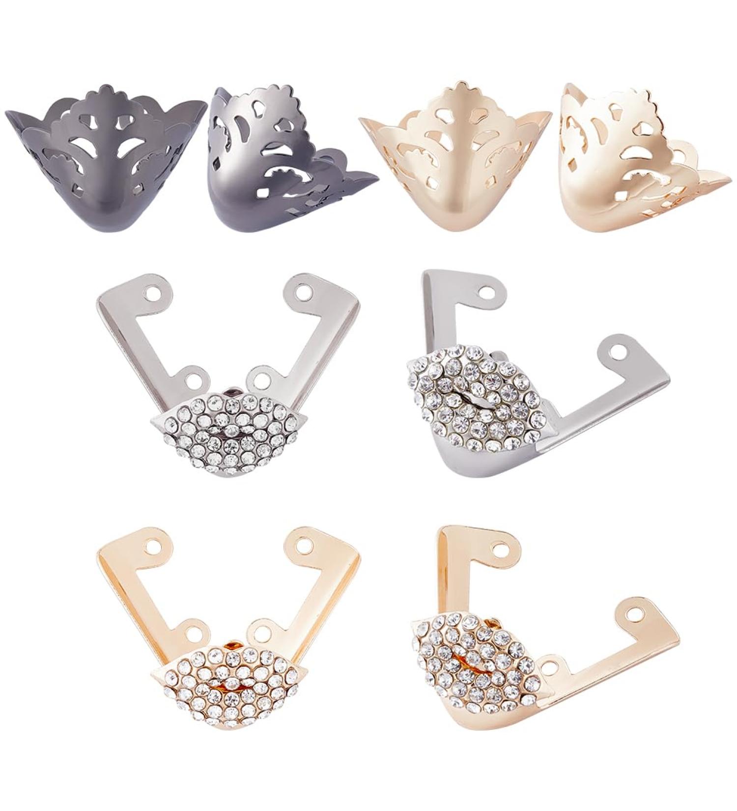 GORGECRAFT 8Pcs Metal Shoe Toe Protectors - Rhinestone High Heel Covers for Women's Shoes - Buy Online on GoSupps.com