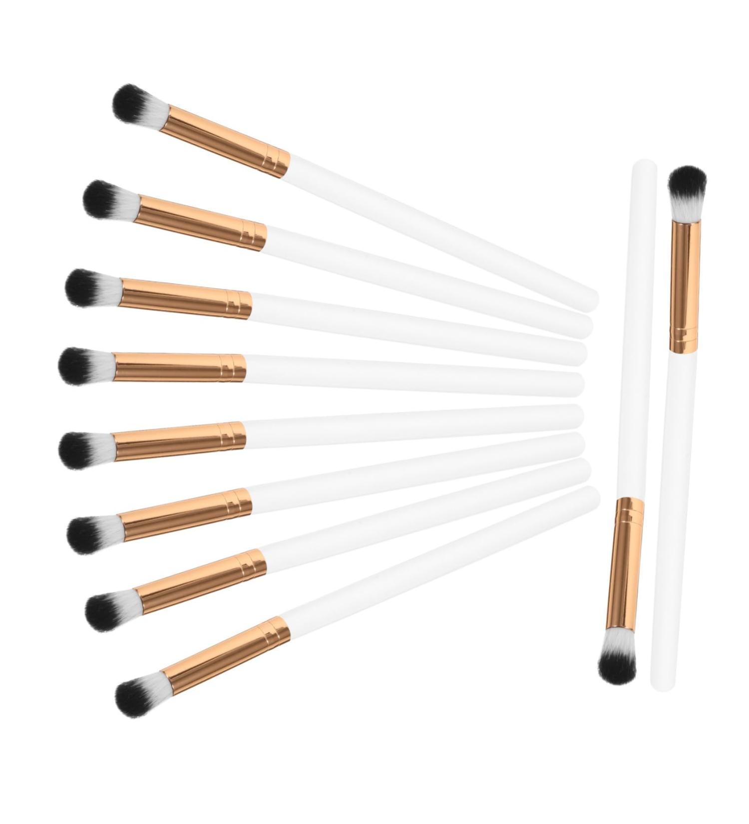 SOESFOUFU 10pcs Makeup Brush Concealer Brush Precision Eyeshadow Brush Eye Makeup Kit White Wooden Handle - Buy Online on GoSupps.com