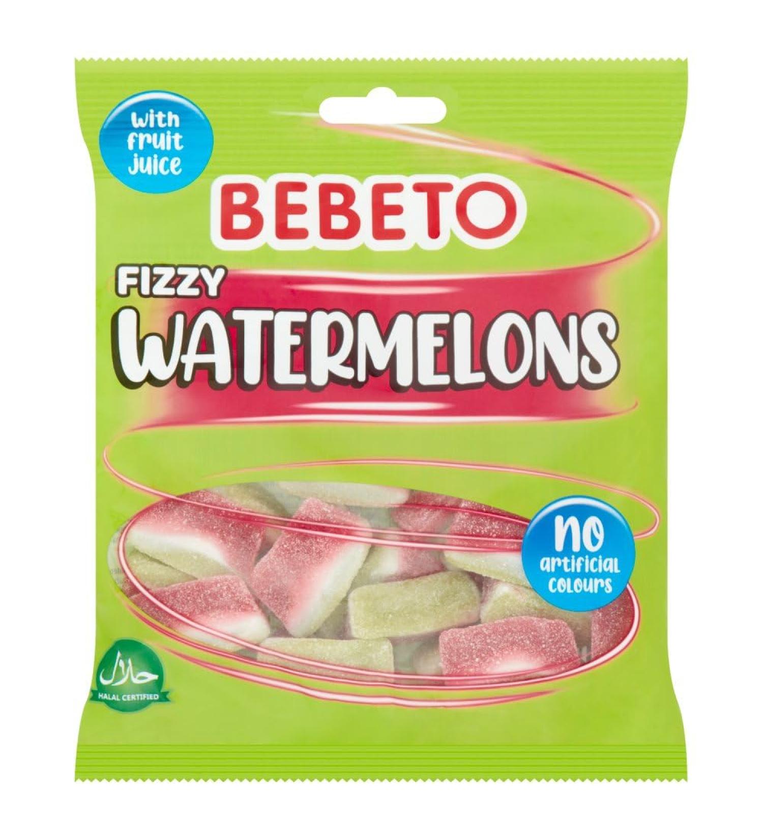 Bebeto Fizzy Watermelons Gummy Sweets 10 x 150g PMP Bags
