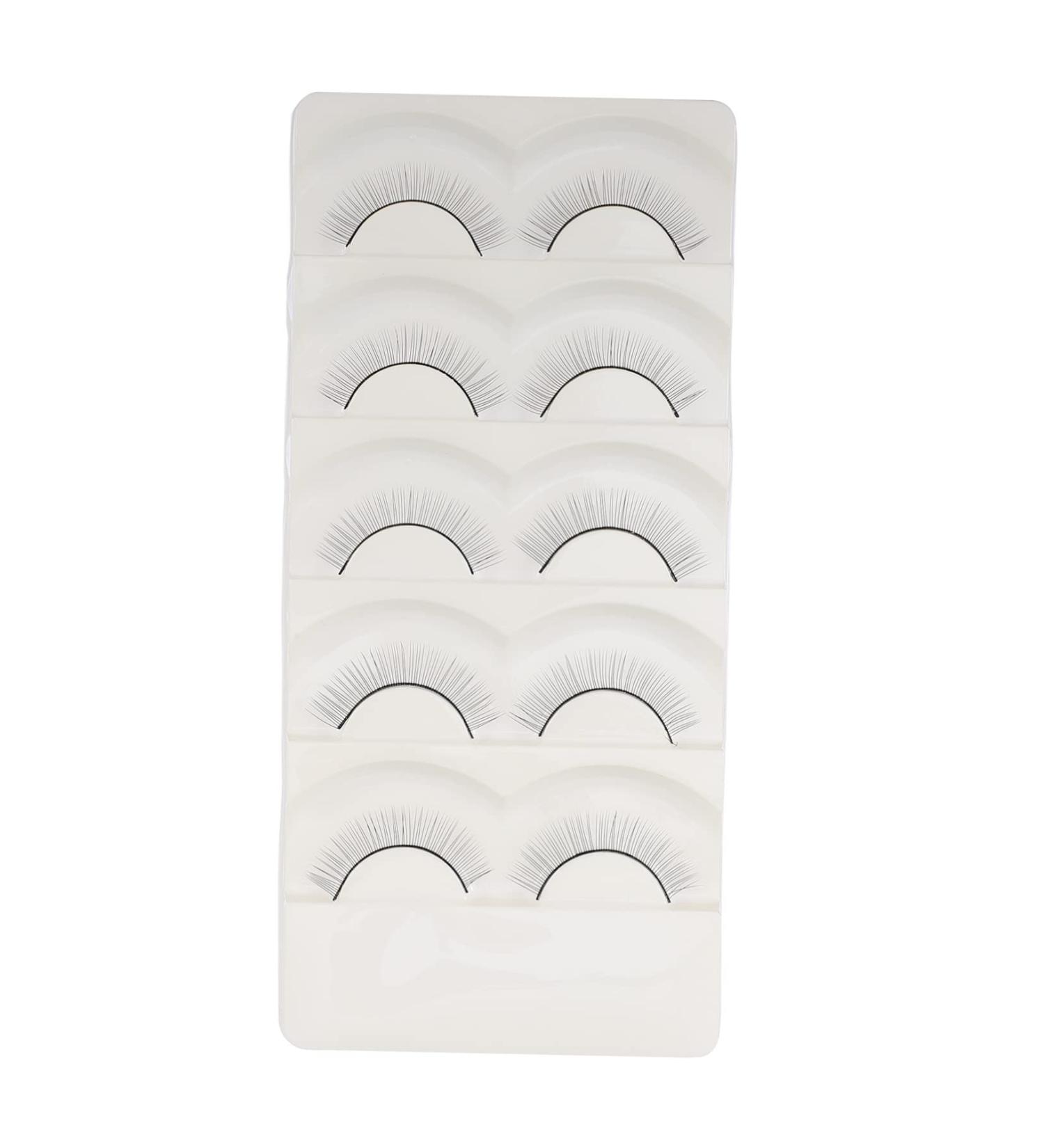 FOMIYES 5 Pairs Fake eyelashes soft thick lashes reusable black eyelash adhesives false eyelashes lash extensions supplies handmade eye lashes soft light fake lash Model artificial fiber - Buy Online on GoSupps.com