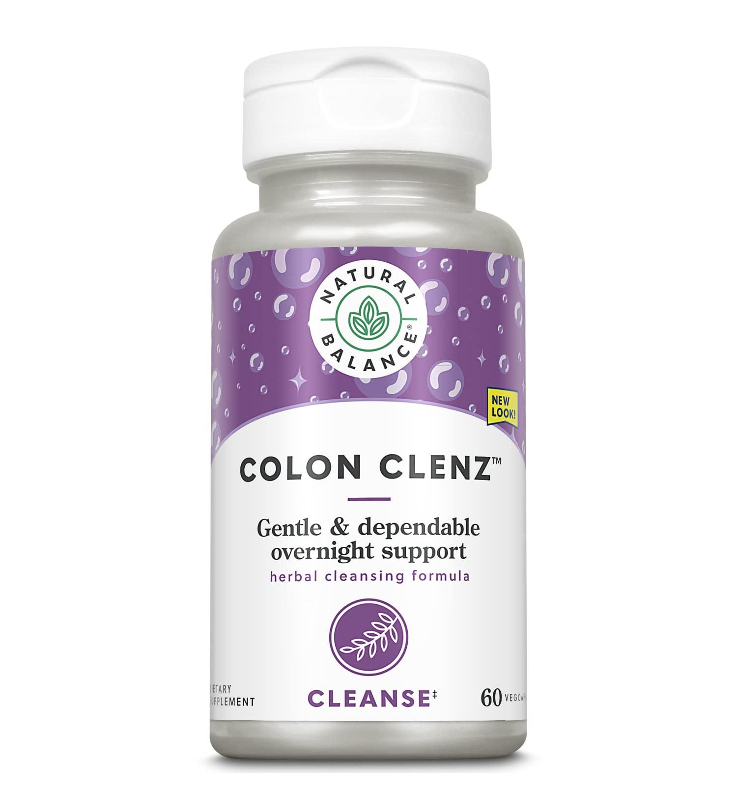 Natural Balance Colon Clenz Herbal Colon Cleanse & Detox - Gentle Overnight Formula 60ct - Buy Online on GoSupps.com