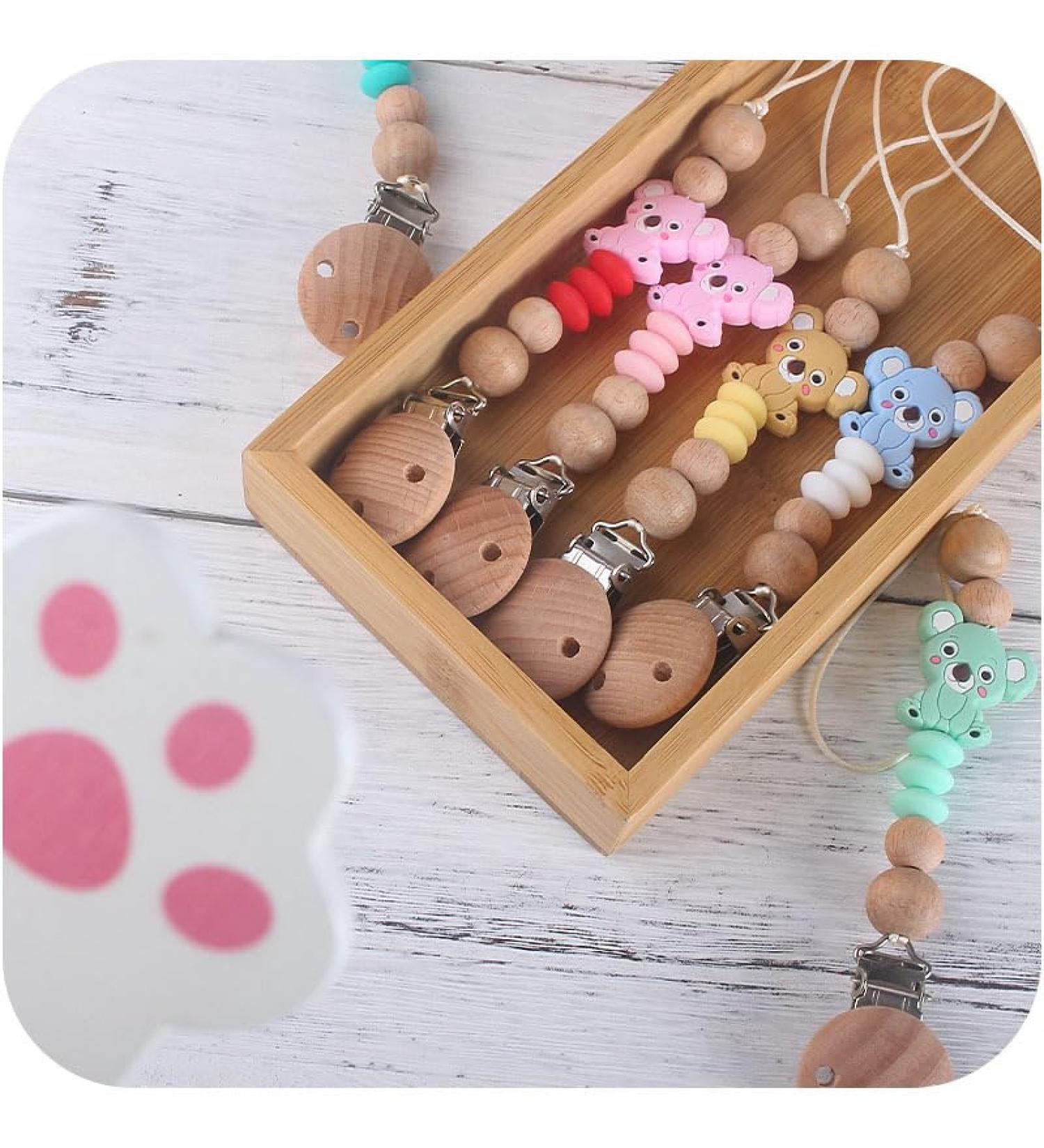 Buy Happy-Crazy-Baby Pacifier Chain | Koala Bear-Blue for Boys & Girls | Perfect Baby Shower & Christening Gift - Buy Online on GoSupps.com