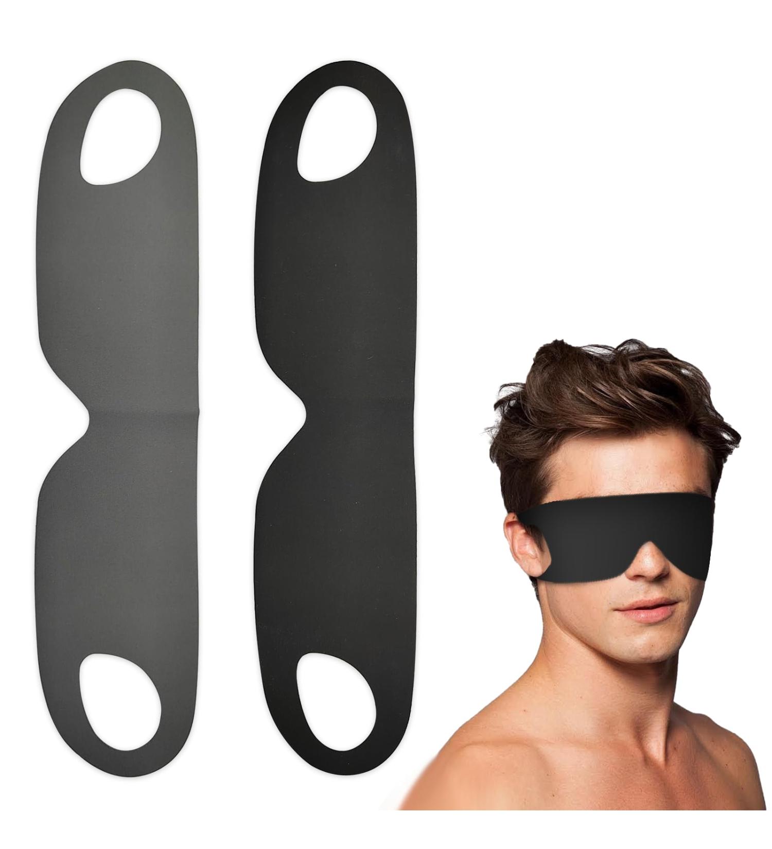 Buy 2PCS Ultra-Thin Eye Mask - Lightweight Sleep Mask for Travel & Office | Zero Pressure Sensation Fully Shading Grey & Black - Buy Online on GoSupps.com