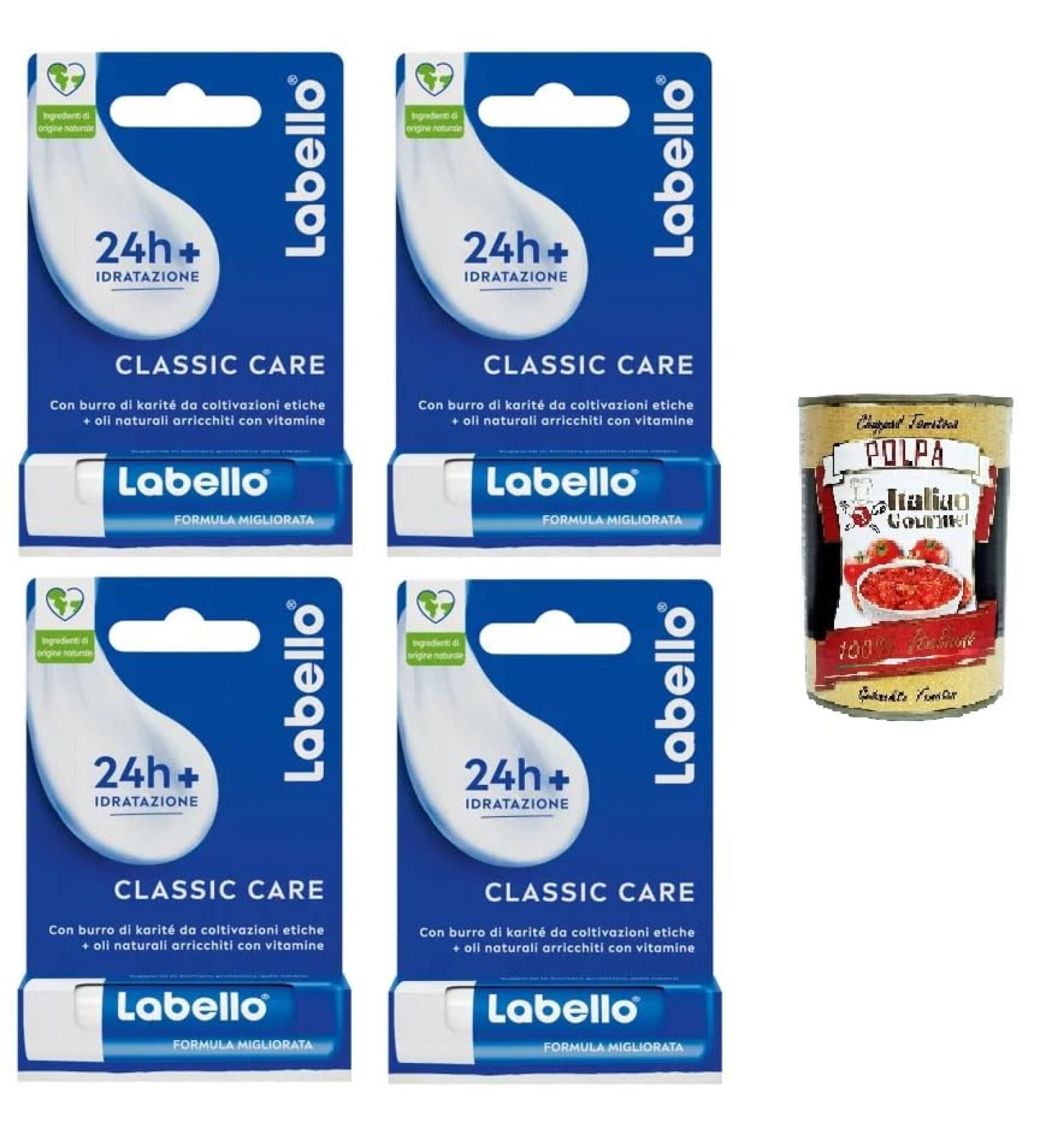  Italian Gourmet E.R. Classic Care Classic Lip Balm that Melts on Lips 4 x 5.5 g + Italian Gourmet Pulpa 400 g - Buy Online on GoSupps.com