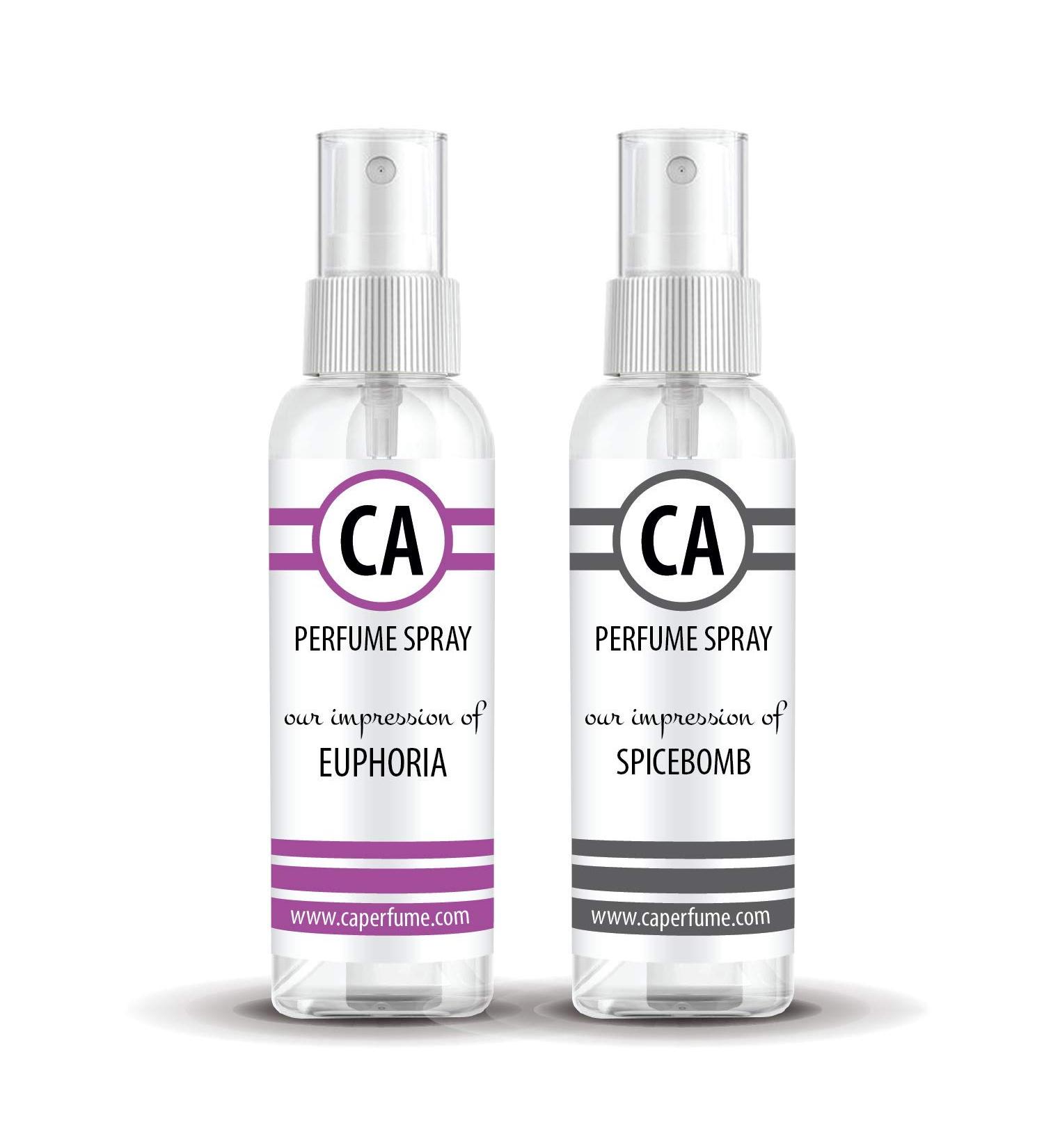 CA Perfume Impression of (Euphoria + Spicebomb) Travel Size Sample Fragrance Refillable Atomizer Long Lasting Eau de Parfum (Cologne) Sprayer / 2 Fl Oz/ 60 ml - Buy Online on GoSupps.com