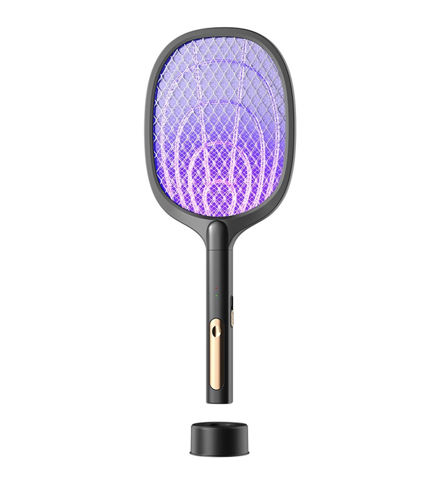 Electric Bug Swatter Rechargeable Bug Zapper Electric Bug Zapper Racket 2-in-1 Standable Fly Swat Mosquito Swat Electric Fly Swat Rechargeable Indoor/Outdoor Mosquito Swat 1600mAh with Wall Hooks - Buy Online on GoSupps.com