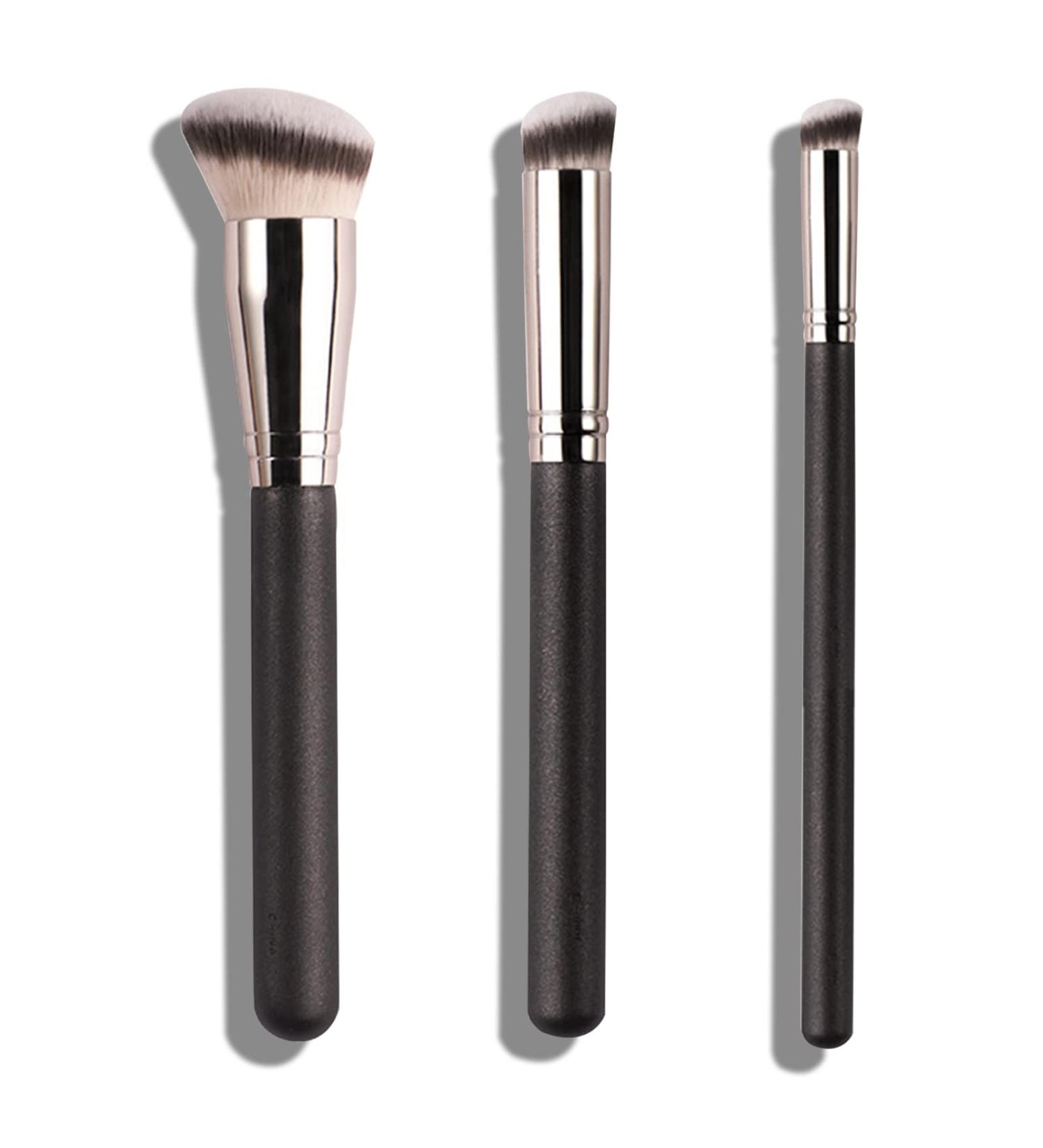 3Pcs Foundation Concealer Brush Slanted Foundation Brush for Liquid Makeup Angled Cream Foundation and Under Eye Concealer Brush Set for Blending Cream Powder Buffing Stippling (3 Sizes) - Buy Online on GoSupps.com