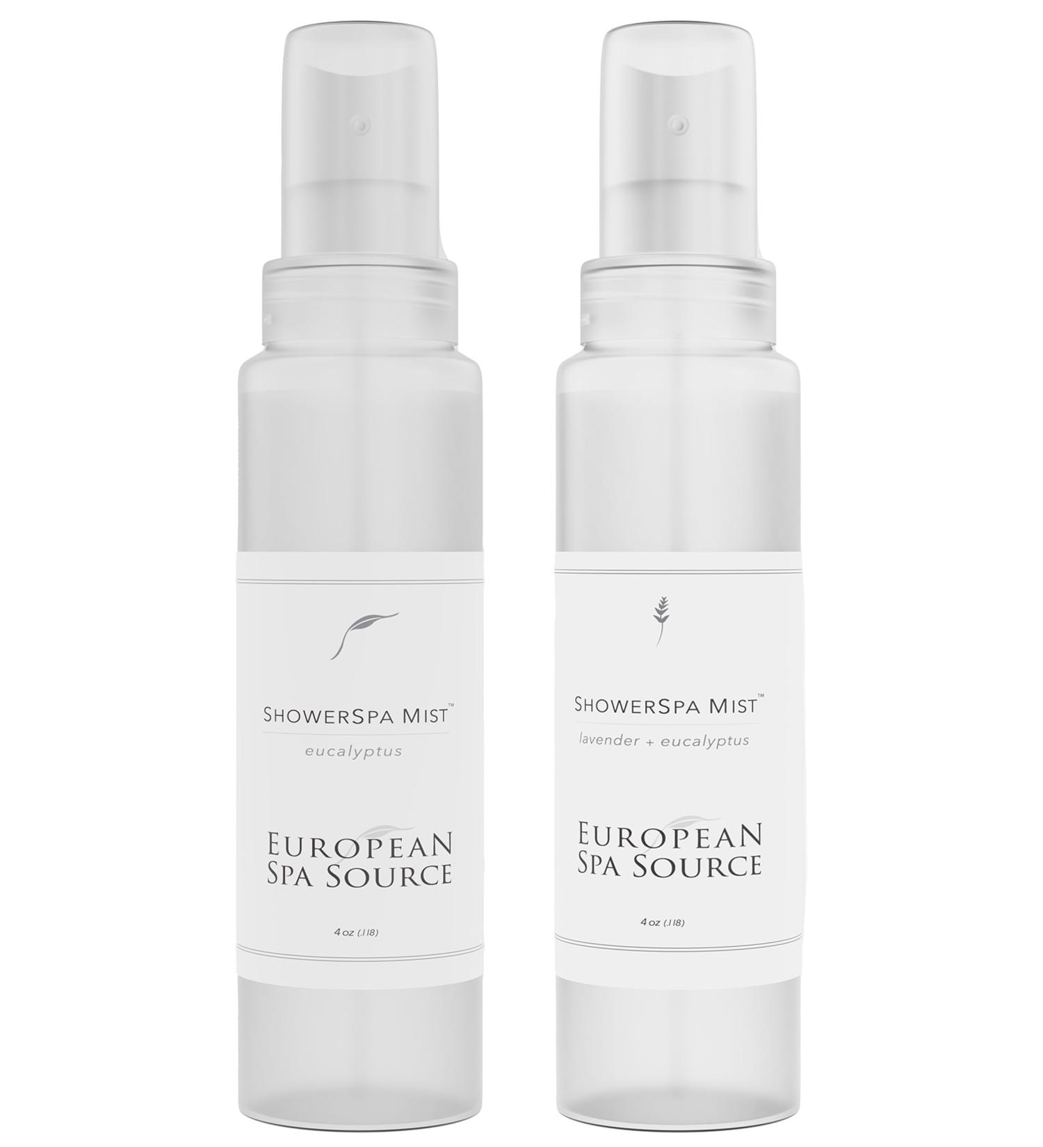 European Spa Source ShowerSpa Mist Spray Bundle (Classic Eucalyptus & Eucalyptus + Lavendar) for Aromatherapy At Home Spa Experience Sinus Congestion Relief and Tension Relief 4 fl oz. (each) - Buy Online on GoSupps.com