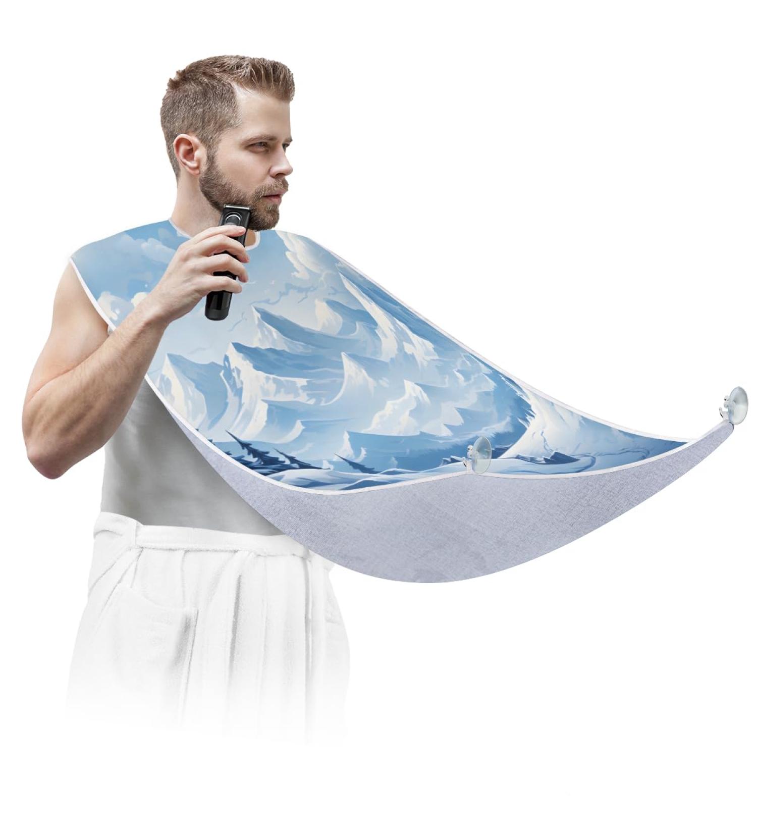 Buy Landscape Glacier Beard Bib Apron | Best Beard Hair Catcher for Men | Perfect Father's Day & Christmas Gifts for Dad or Husband - Buy Online on GoSupps.com