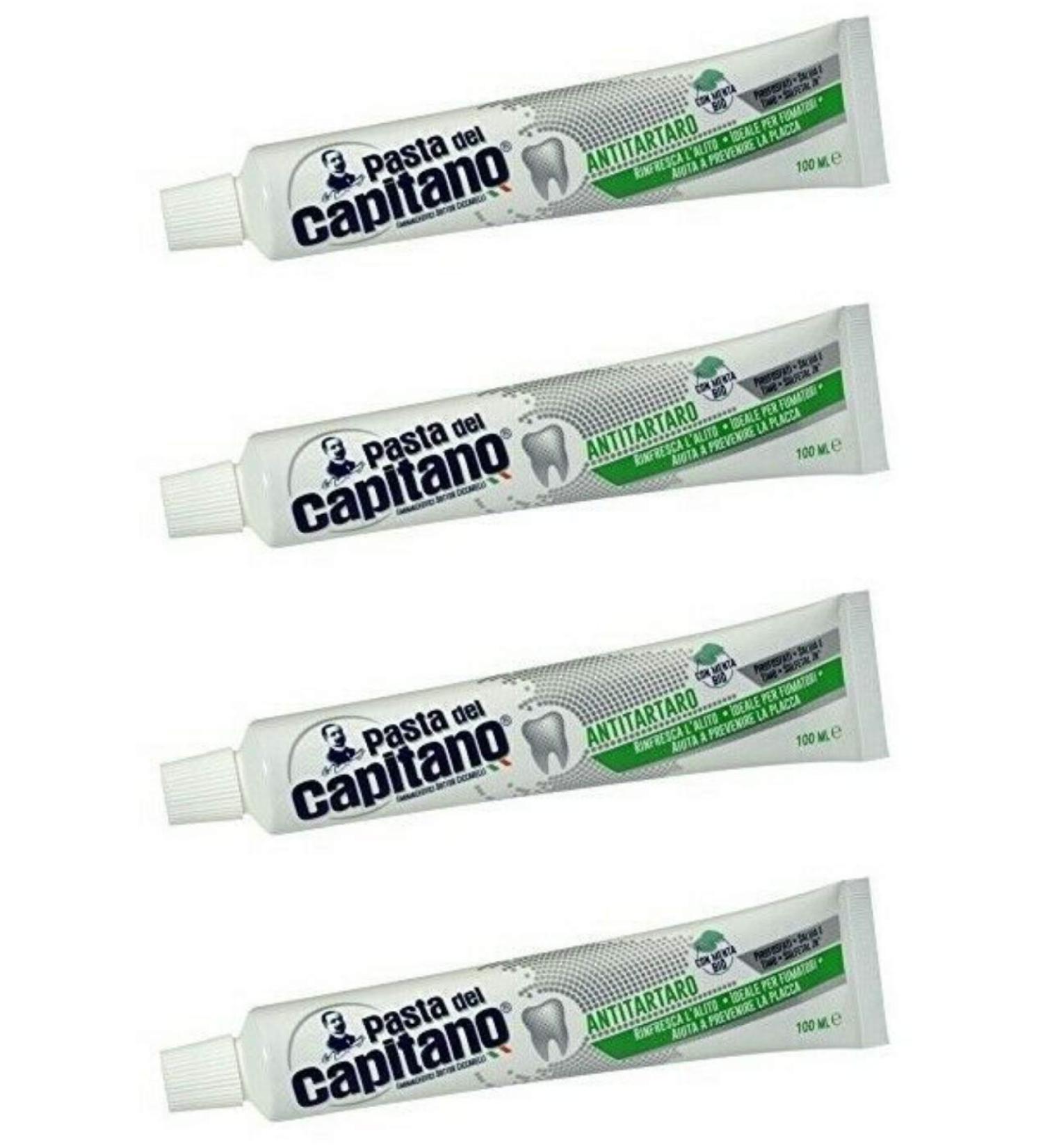 Pasta del Capitano Antitartaro Toothpaste 100 ml 4 pieces