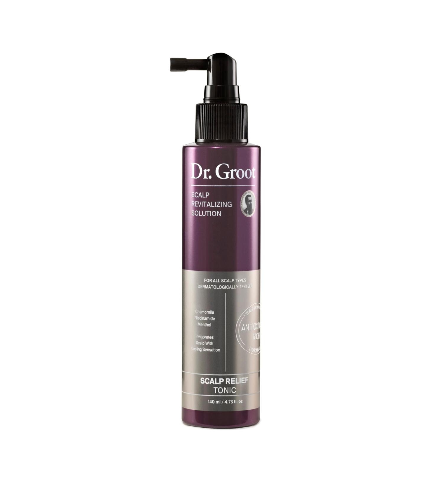 Dr. Groot Scalp Relief Tonic | Korean Hair Care with Chamomile Niacinamide & Rosemary Oil | Moisturizing Biotin Spray for Dry Scalp | Kbeauty Revitalizing Solution - Buy Online on GoSupps.com