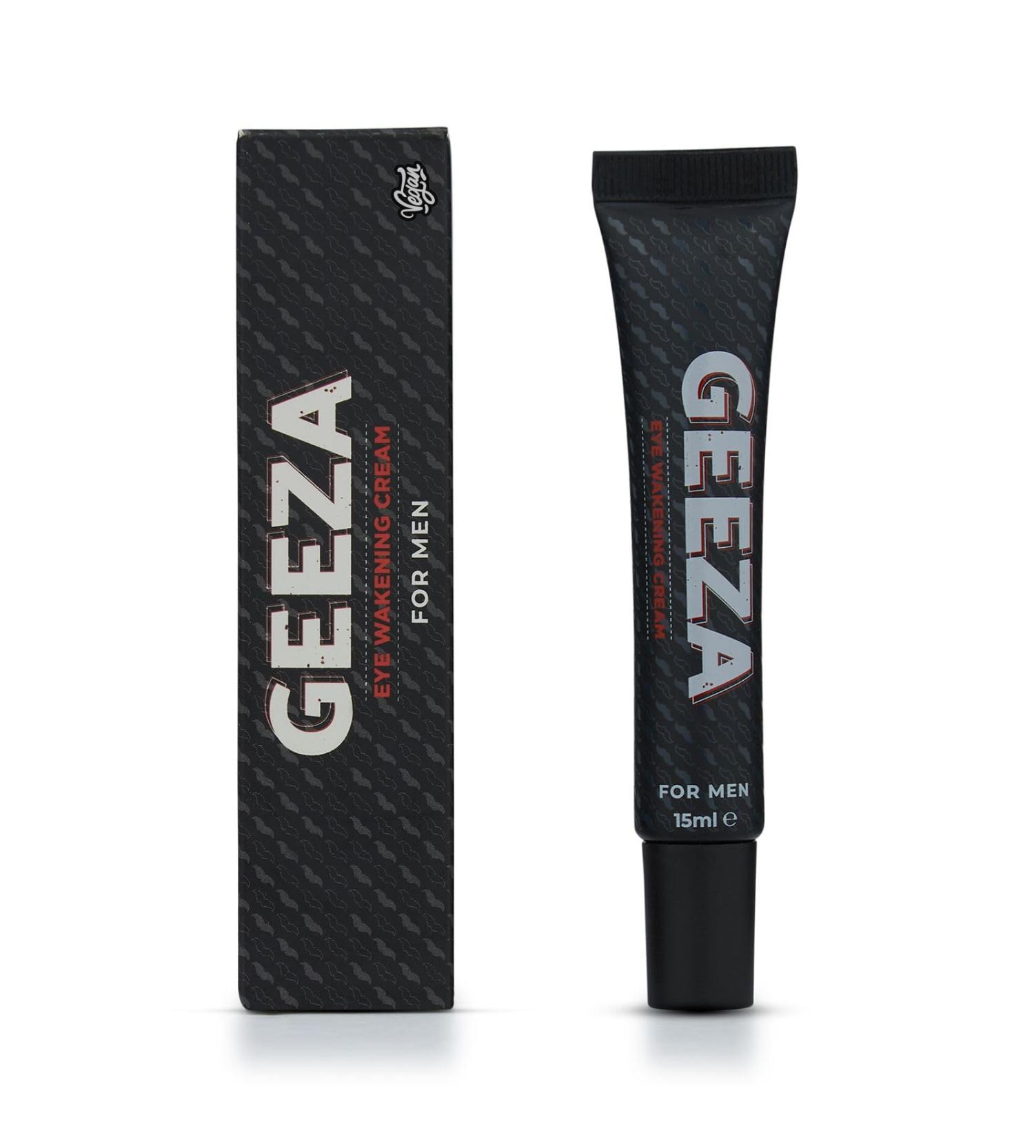 Geeza Men's Eye Cream Reduce Dark Circles and Puffiness Advanced Formula Male Eye Bag Removal Designed to Improve Elasticity Nourish the Under Eyes 15ml - Buy Online on GoSupps.com