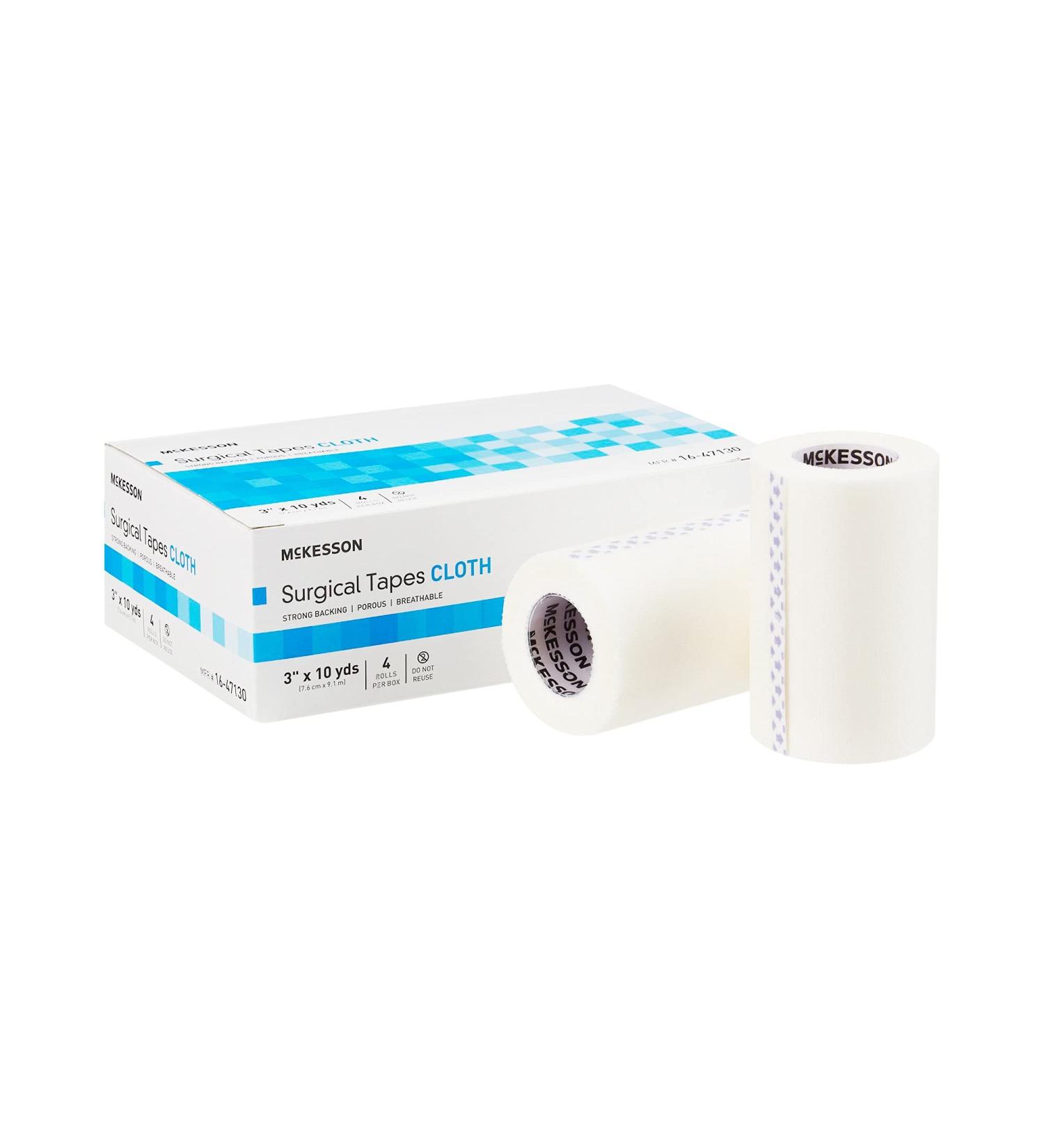 McKesson Surgical Tape Non-Sterile Silk-Like Cloth 3 x 10 yd - 4 Rolls - Buy Online on GoSupps.com