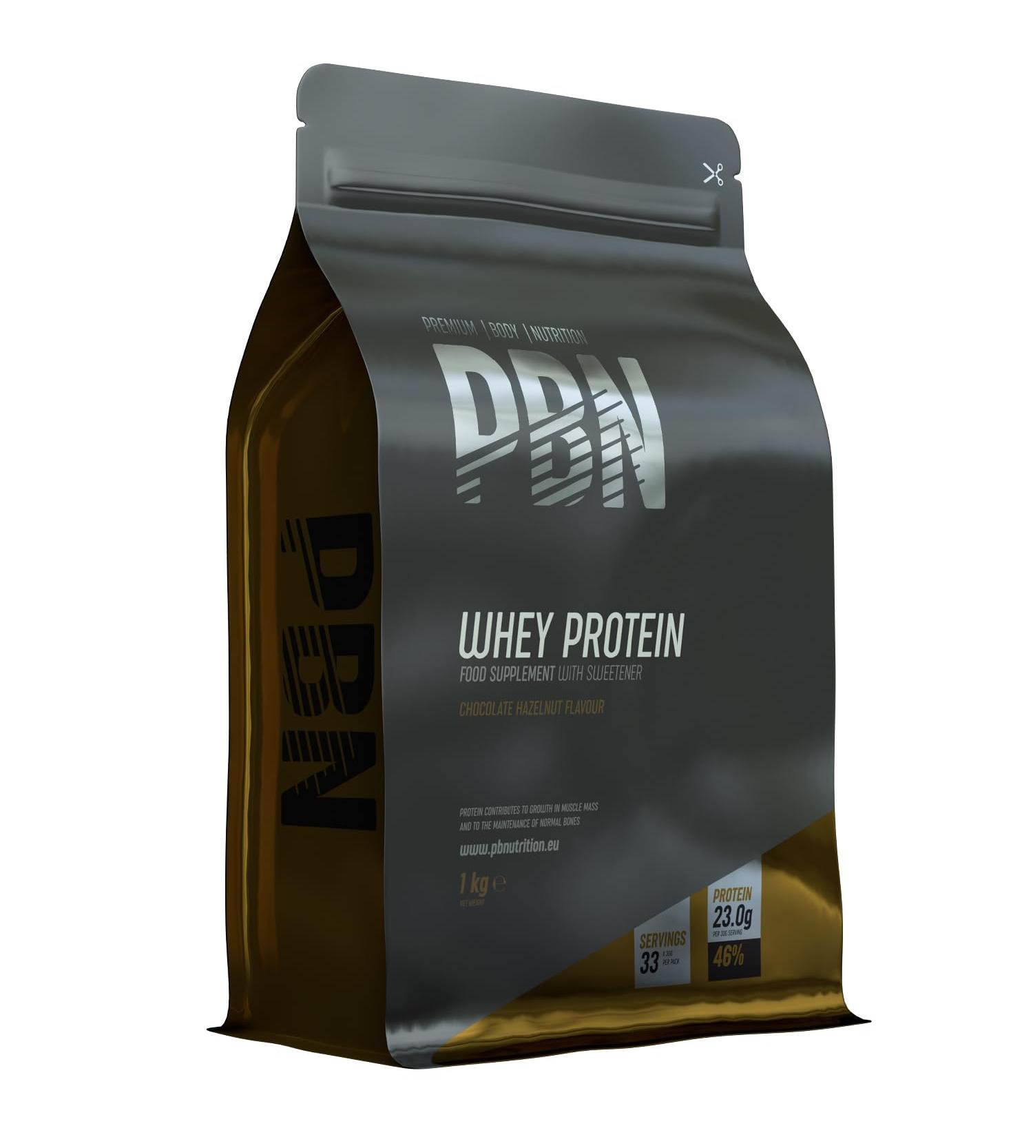 PBN Premium Body Nutrition Whey Protein 1kg - Chocolate Hazelnut Flavour - Buy Online on GoSupps.com