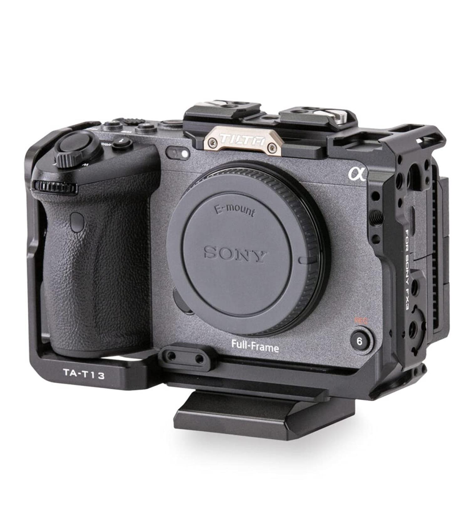 Tiltaing Full Camera Cage for Sony FX3/FX30 | Integrated Design, Cold Shoe Receivers, NATO Rails | Black (TA-T13-FCC-B) - Buy Online on GoSupps.com