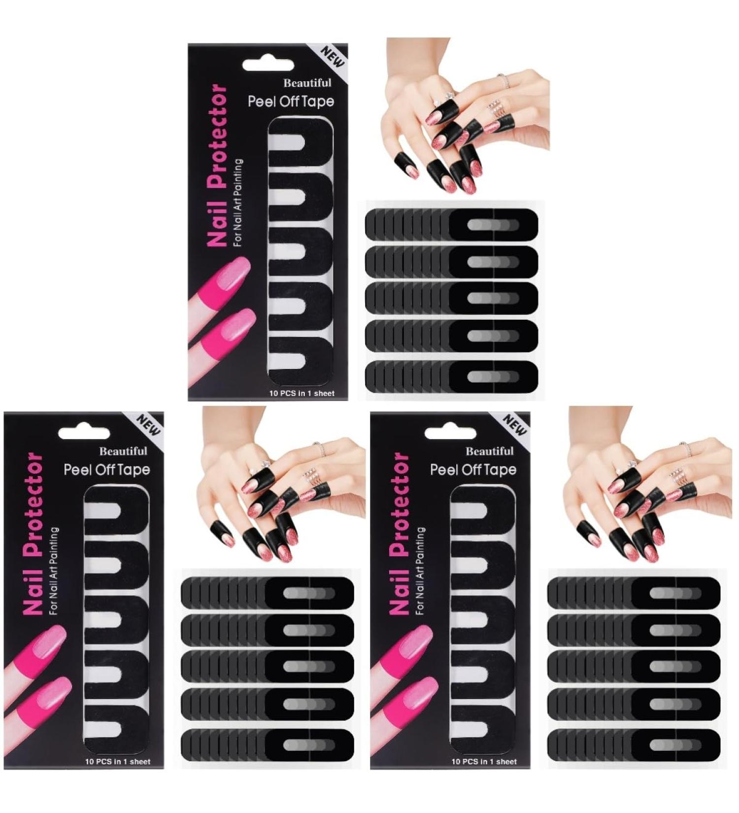 Healeved 300 Sheets Nail Art Anti-spill Stickers Nail Protectors for Fingers Beauty Shop Nail Polish Nail Protector Polish Nail Guards for Painting Nails Manicure Protective Agent Tool 3.00X2.50X0.10CMx3pcs As Shownx3pcs - Buy Online on GoSupps.com