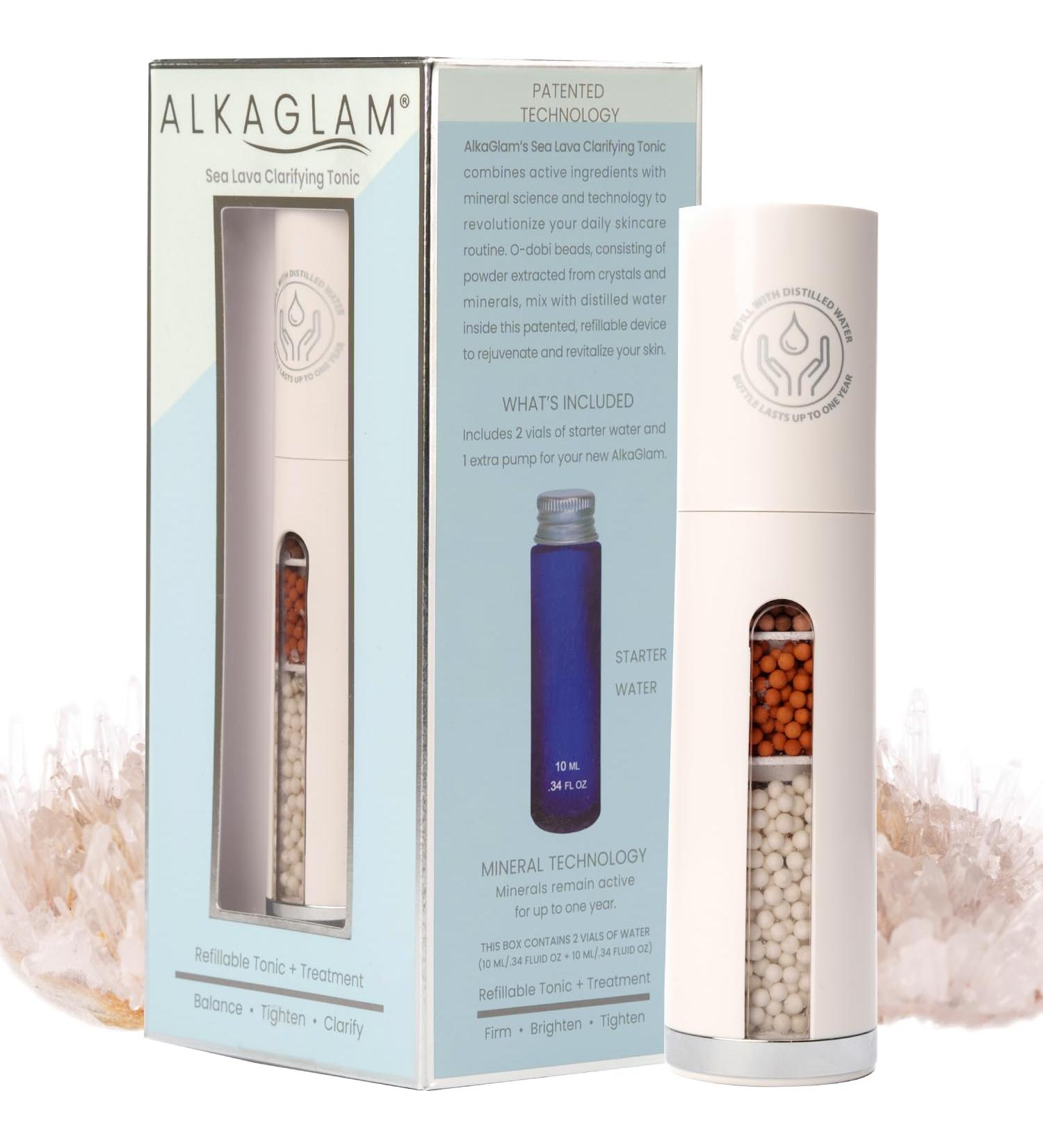 Face Toner for Dry Skin - Hydrating Mineral Toner with Zinc & Magnesium - Sensitive Skin Safe Sea Lava Clarifier by AlkaGlam - Buy Online on GoSupps.com