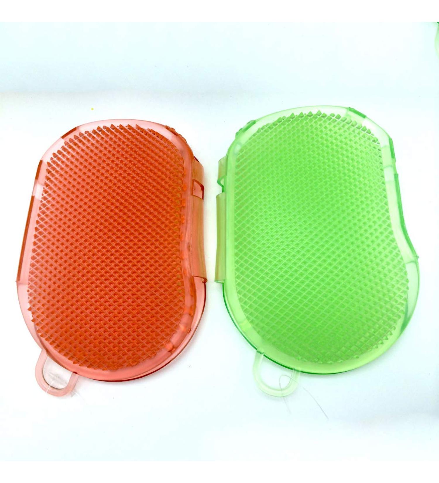 Lymph Glove Anti-Cellulite Slimming Brush - Double-Sided Silicone Scrub for Bath & Shower | Random Colors - Perfect for Body Massage - Buy Online on GoSupps.com