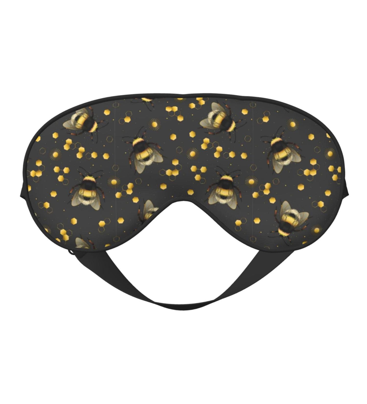 Bumblebee Sleep Mask - Double-Sided Soft Adjustable Eye Covers for Perfect Shading & Reduced Eye Edema | International Shipping Available - Buy Online on GoSupps.com