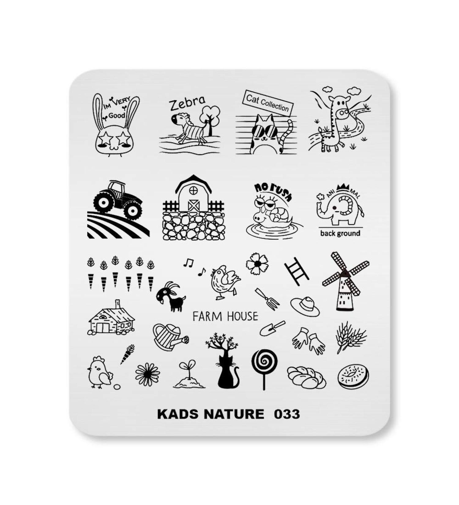 Alexnailart Cartoon Farm Animal Nail Stamping Plates - DIY Manicure Tools & Patterns for Creative Nail Designs - Buy Online on GoSupps.com