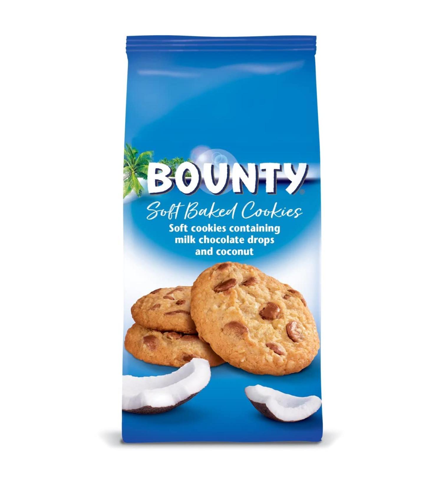 CAIYA Bounty Soft Baked Cookies - Sweet Biscuits with Milk Chocolate Chip and Coconut - 180g