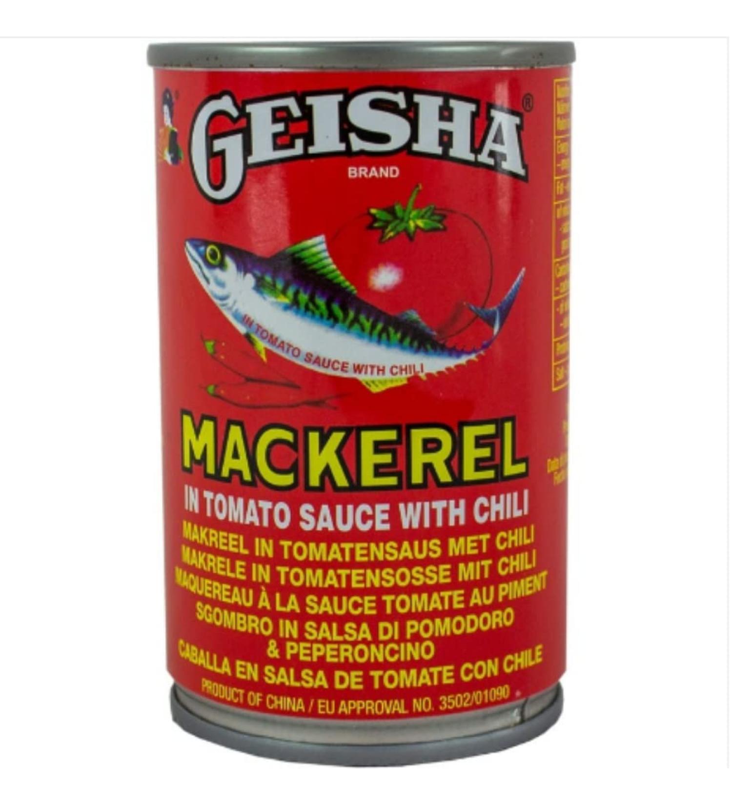 Geisha Mackerel in Tomato Sauce with Chilli 12 x 425g