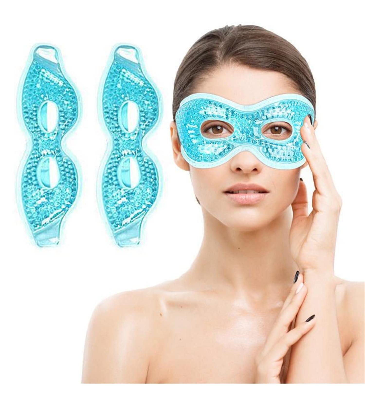 2PCS Reusable Gel Eye Mask with Soft Plush Backing - Cold Compress for Puffy Eyes, Dark Circles, Migraines - Buy Online on GoSupps.com