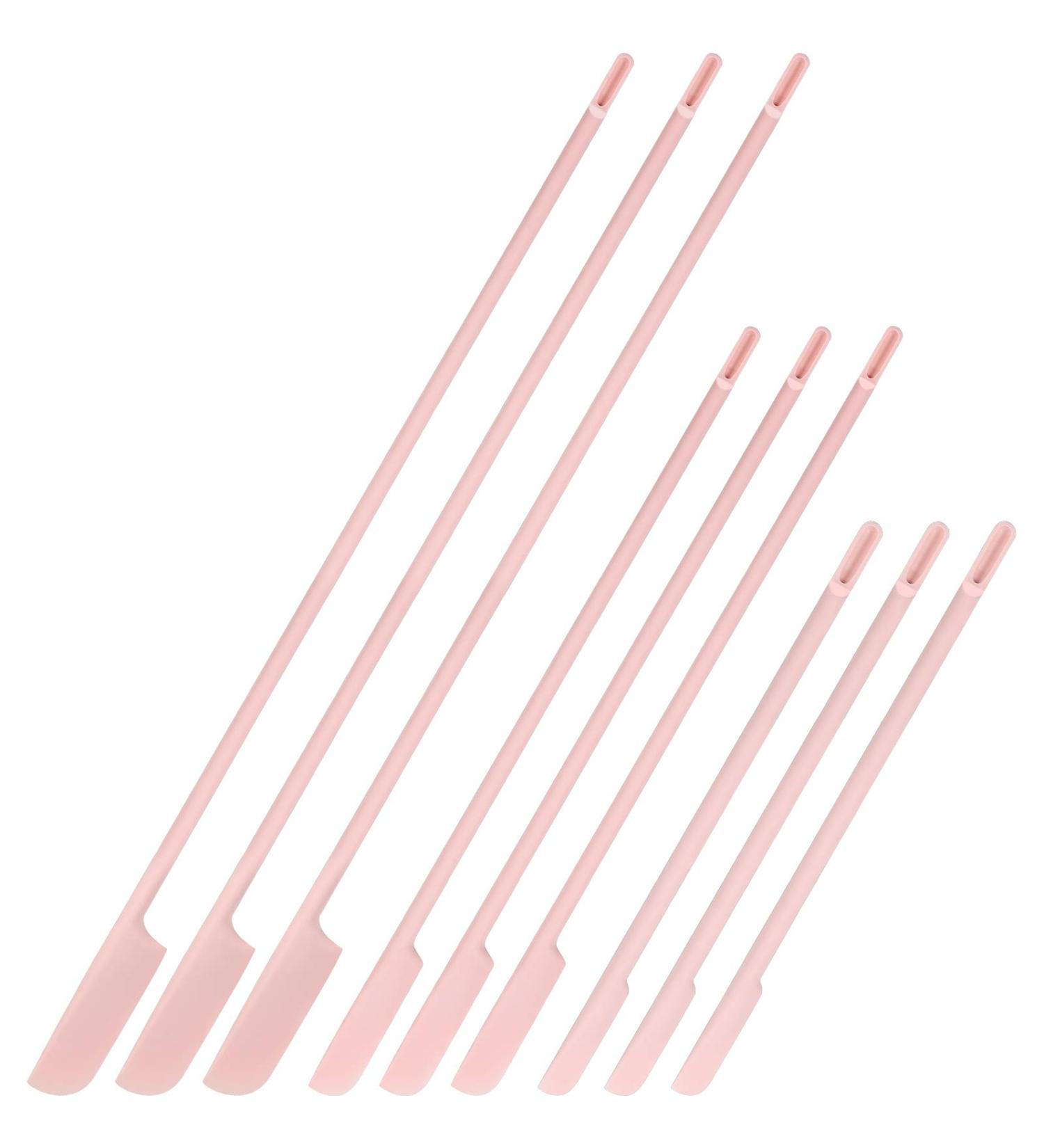 9 Pieces Silicone Spatula Set for Beauty and Kitchen - Pink Silicone Makeup and Lotion Spatulas for Girls and Women - Buy Online on GoSupps.com