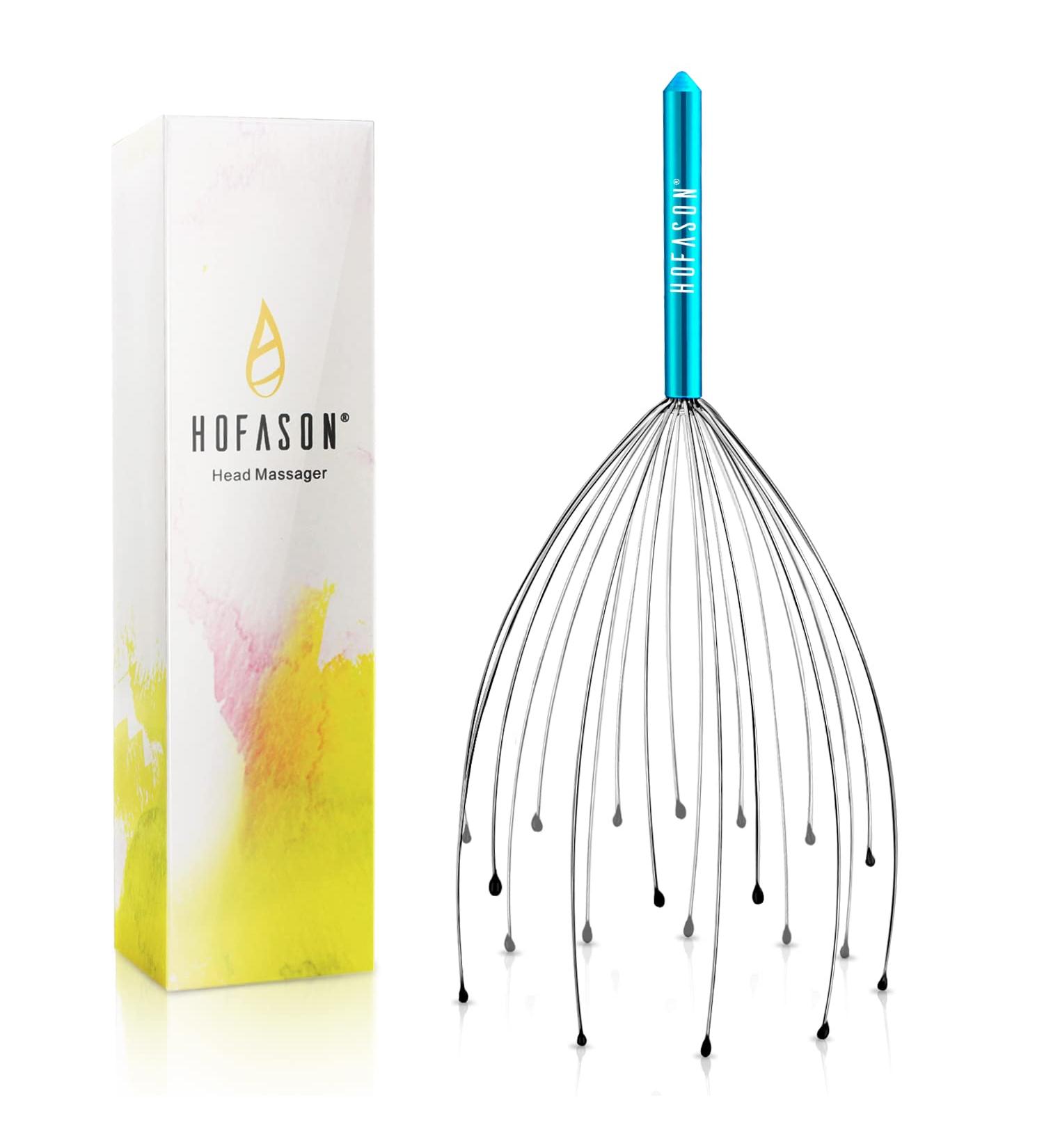 HOFASON Head Massager Scalp Scratcher with 20 Fingers - Peacock Blue - Buy Online on GoSupps.com