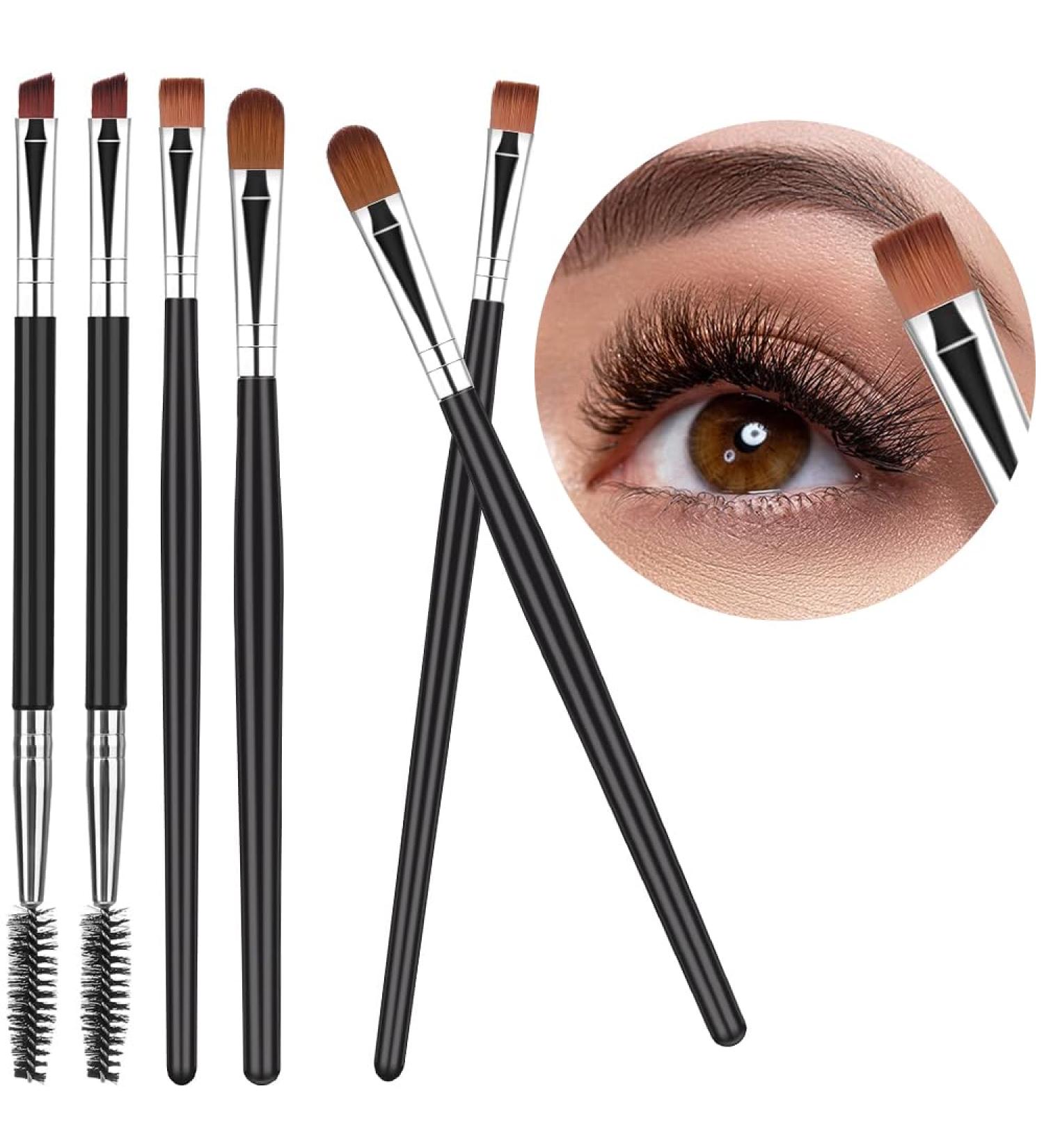 6 Pieces Eyebrow Brush Set - Angled Eyebrow Brush Eyeliner Makeup Brush Eyeshadow Brush Double Sided Spoolie Brush Brow Comb Small Shader for Women and Girls - Buy Online on GoSupps.com