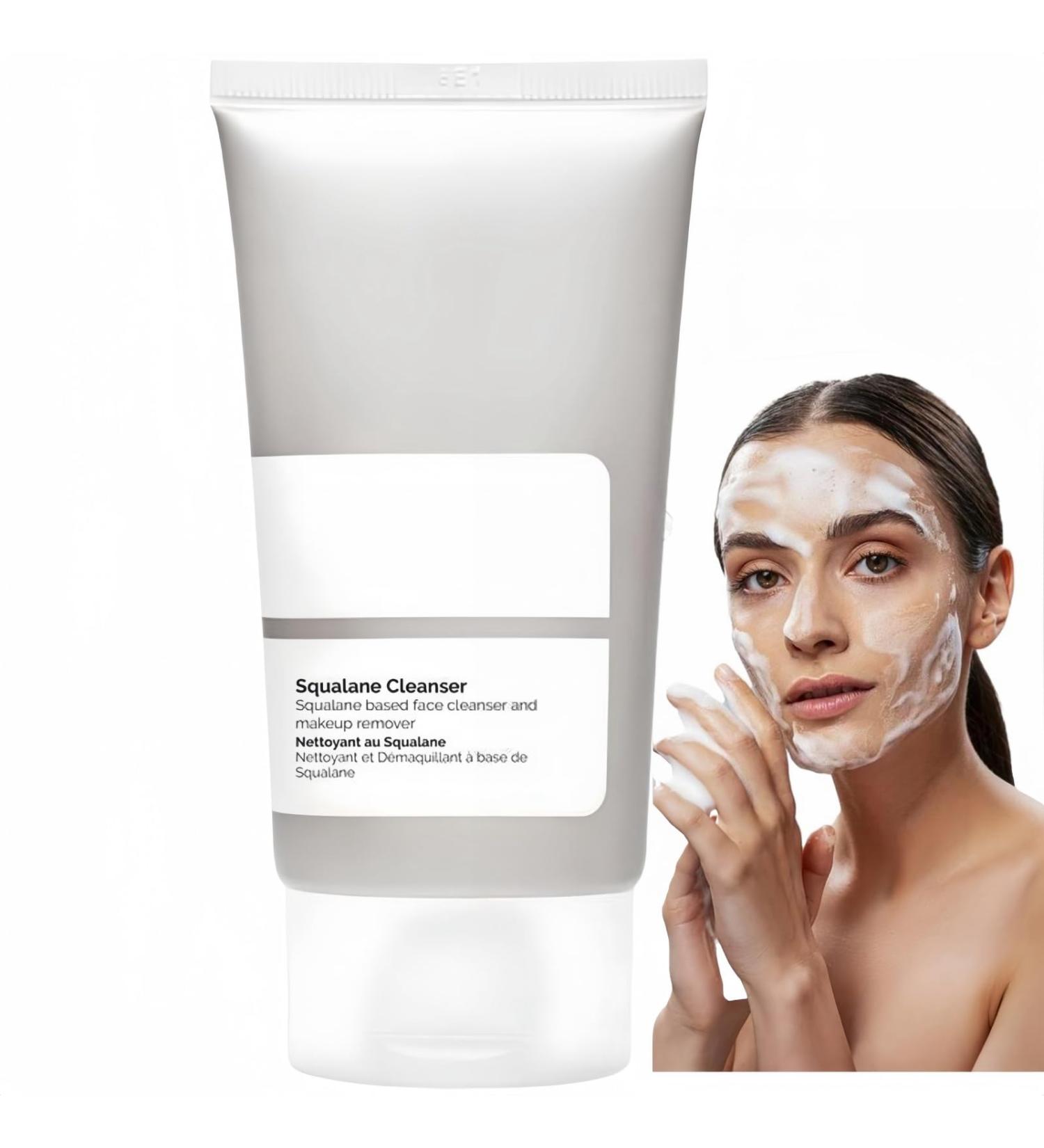 Squalane Face Cleanser Face Wash for Gently Cleaning Pores Gentle Cream Cleanser with Squalane Face Cleanser for Dry & Sensitive Skin Moisturising Cleanser Squalane Oil Remover Oil Based Cleanser - Buy Online on GoSupps.com