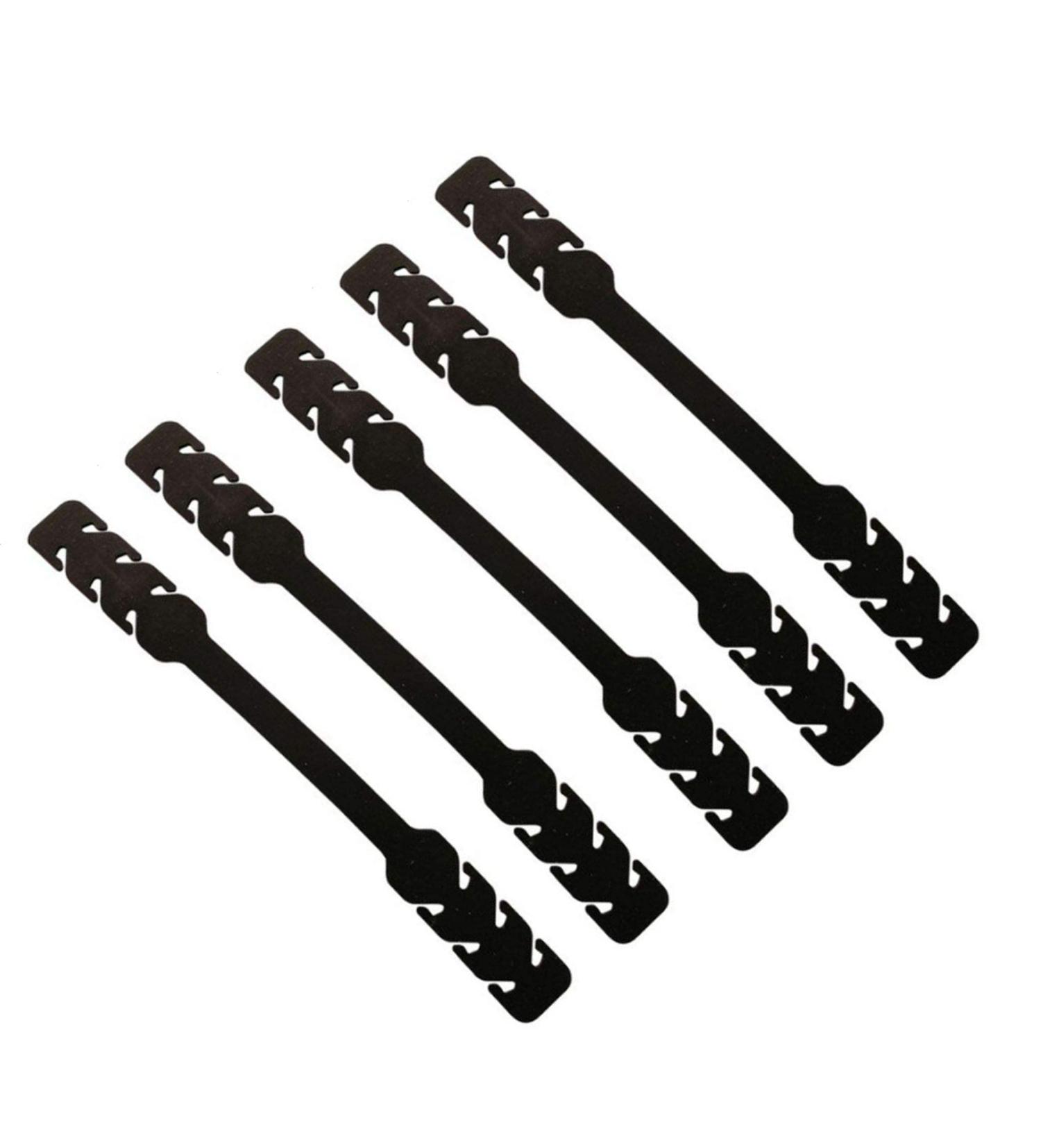 Zemex Silicone Rubber Mask Holder - Adjustable 5-Piece Set for Comfort & Convenience - Black Ear Masks & Neck Tape - Buy Online on GoSupps.com