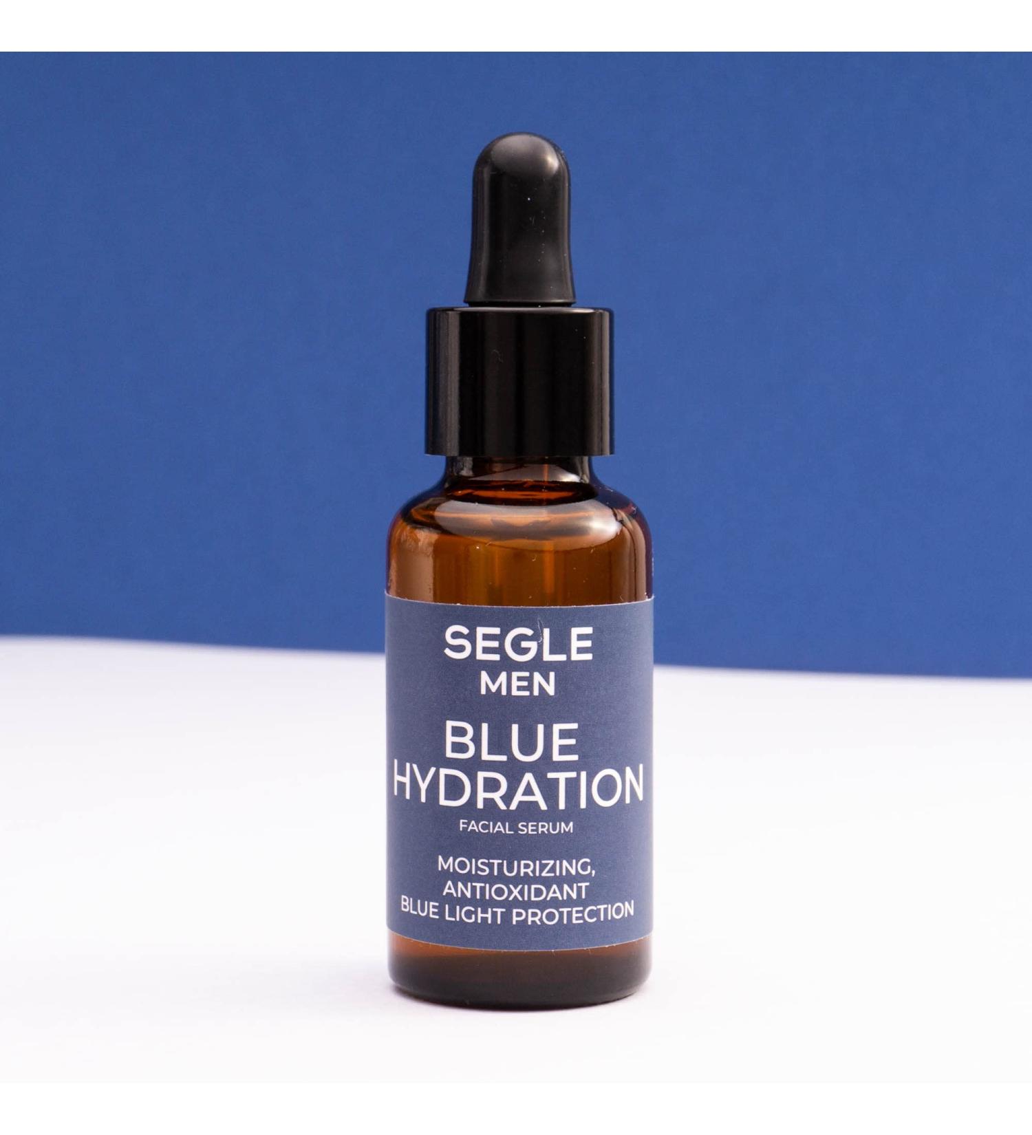 Segle Clinical | Blue Hydration Facial Serum for Men | Light Moisturizer | Blue light protection | 30ml - Buy Online on GoSupps.com
