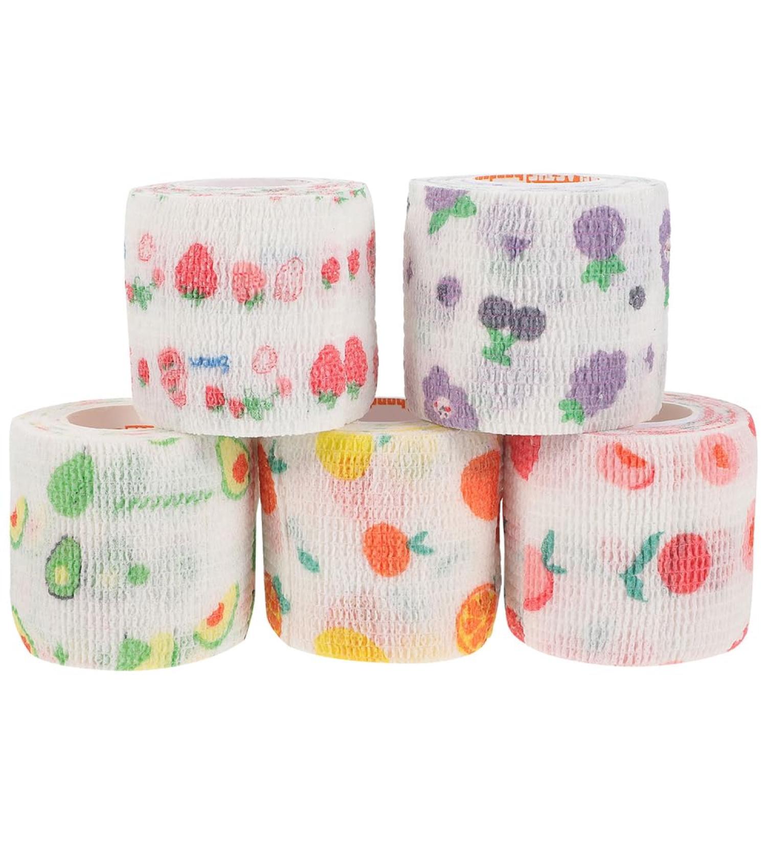 LUOZZY 5 Rolls Self-Adhesive Athletic Tape - Portable Finger Bandages (7.5CM) for Wound Care - International Shipping Available - Buy Online on GoSupps.com