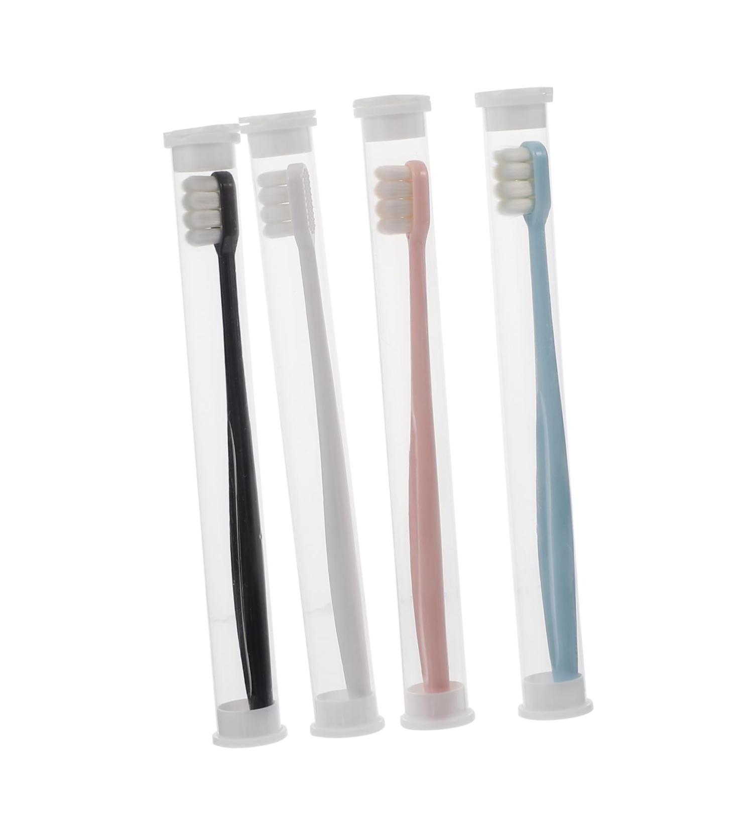 Collbath Soft Toothbrush Set - 4 Pack for Kids & Adults | Natural & Travel-Friendly Manual Toothbrushes - Buy Online on GoSupps.com